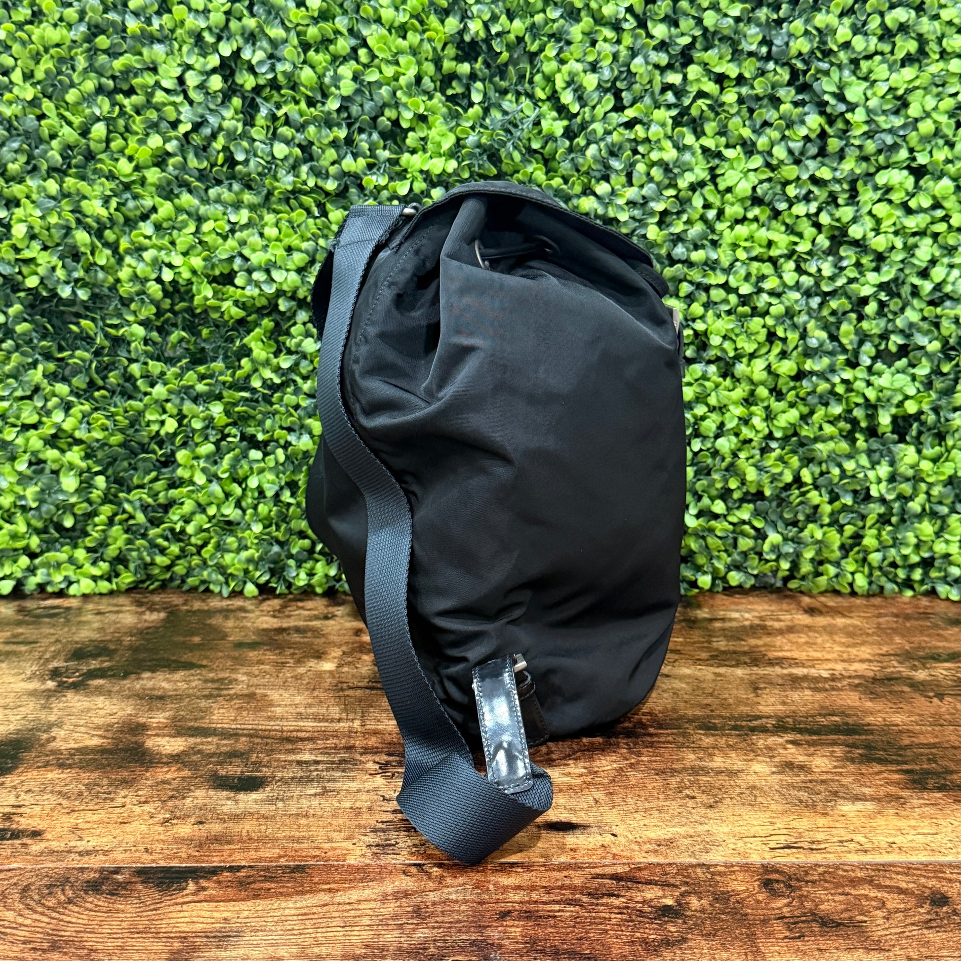 Prada Black Tessuto Drawstring Backpack