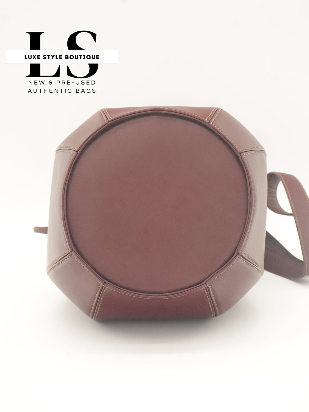 Cartier Must Leather Drawstring Bucket Bag