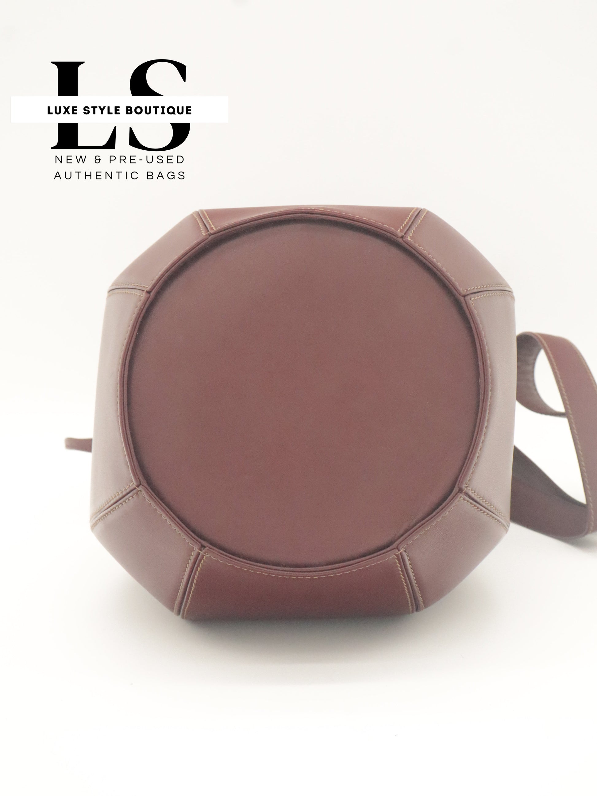 Cartier Must Leather Drawstring Bucket Bag
