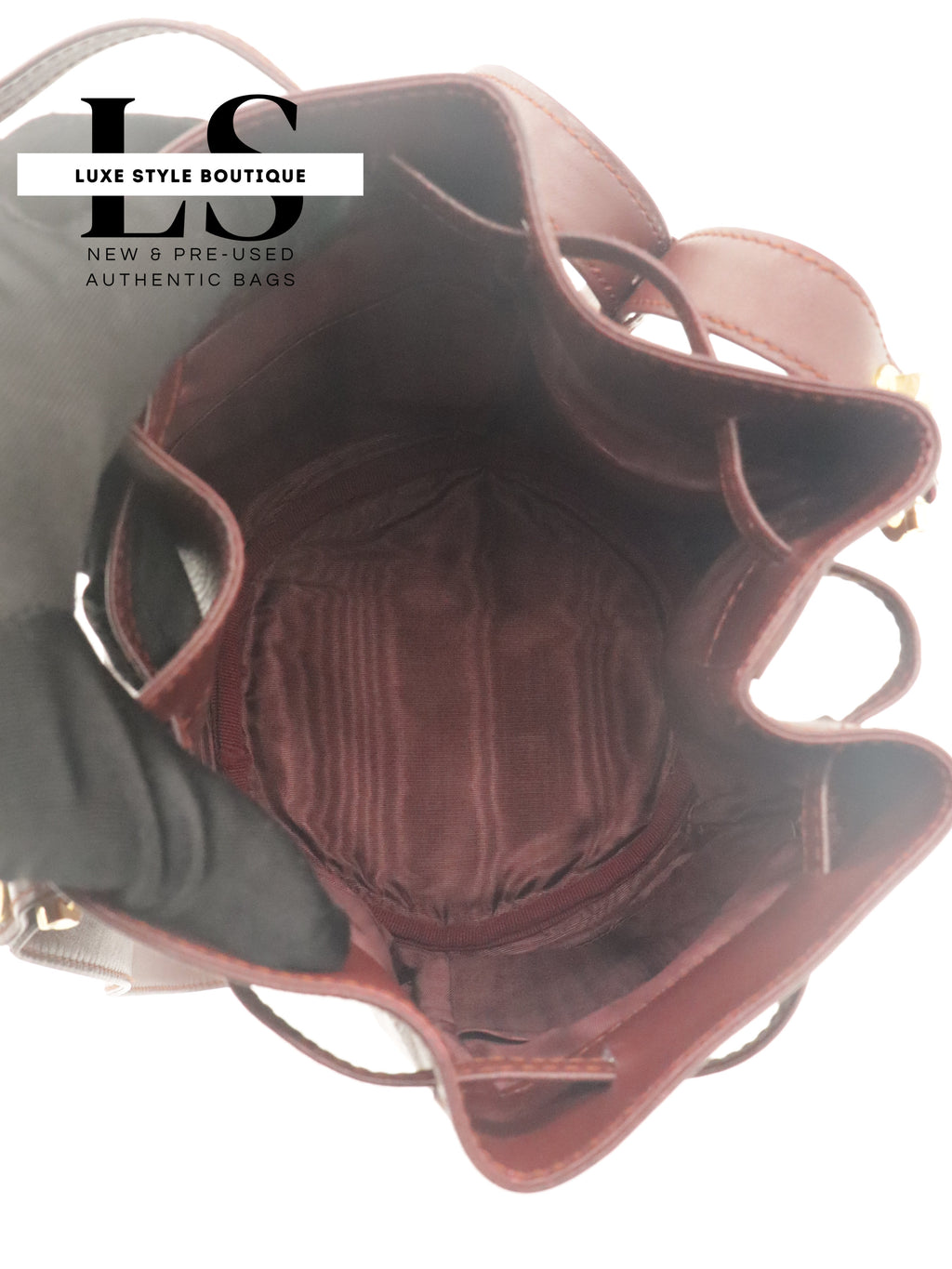 Cartier Must Vintage Leather Bucket Bag