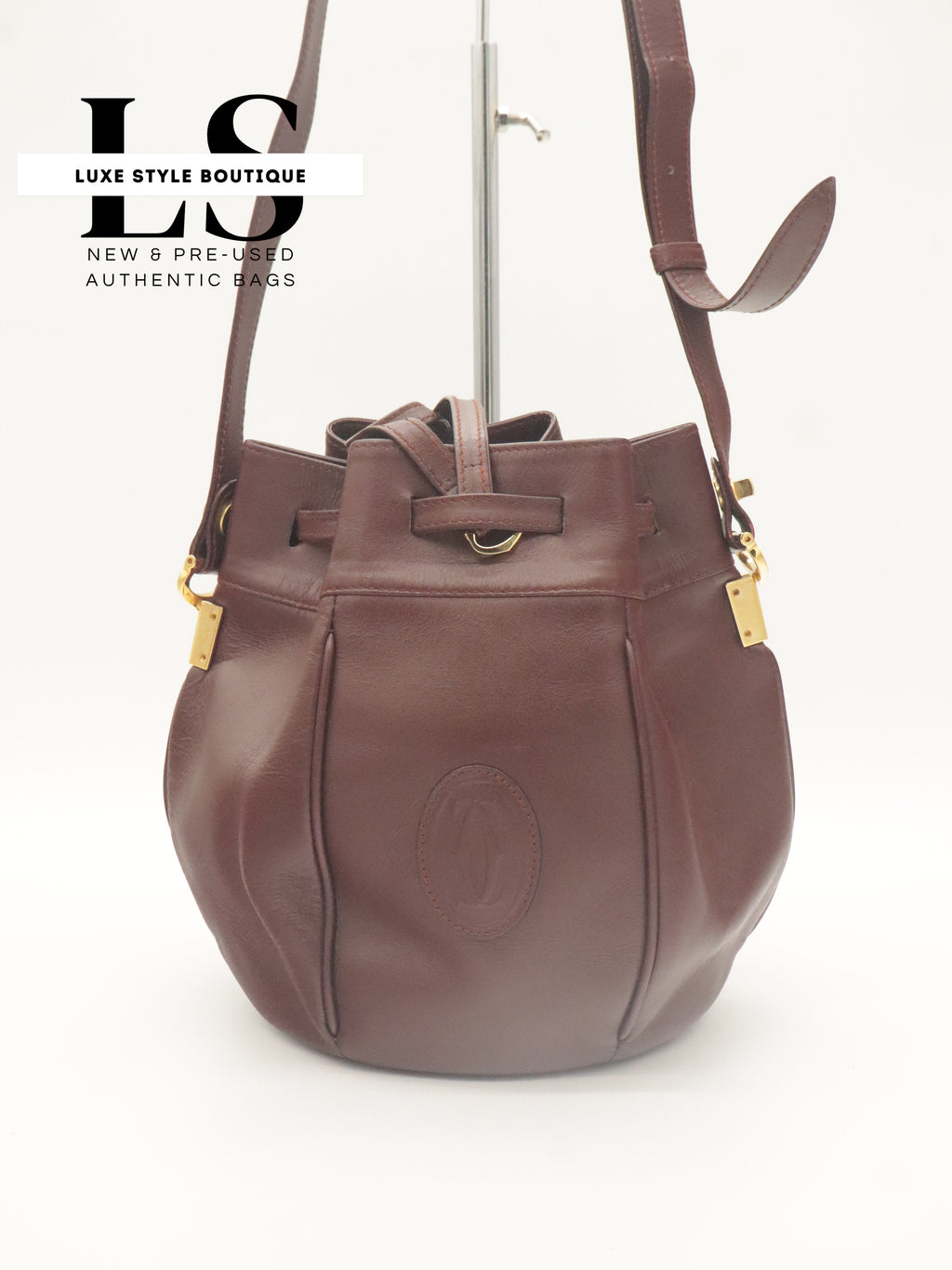 Cartier Must Vintage Leather Bucket Bag
