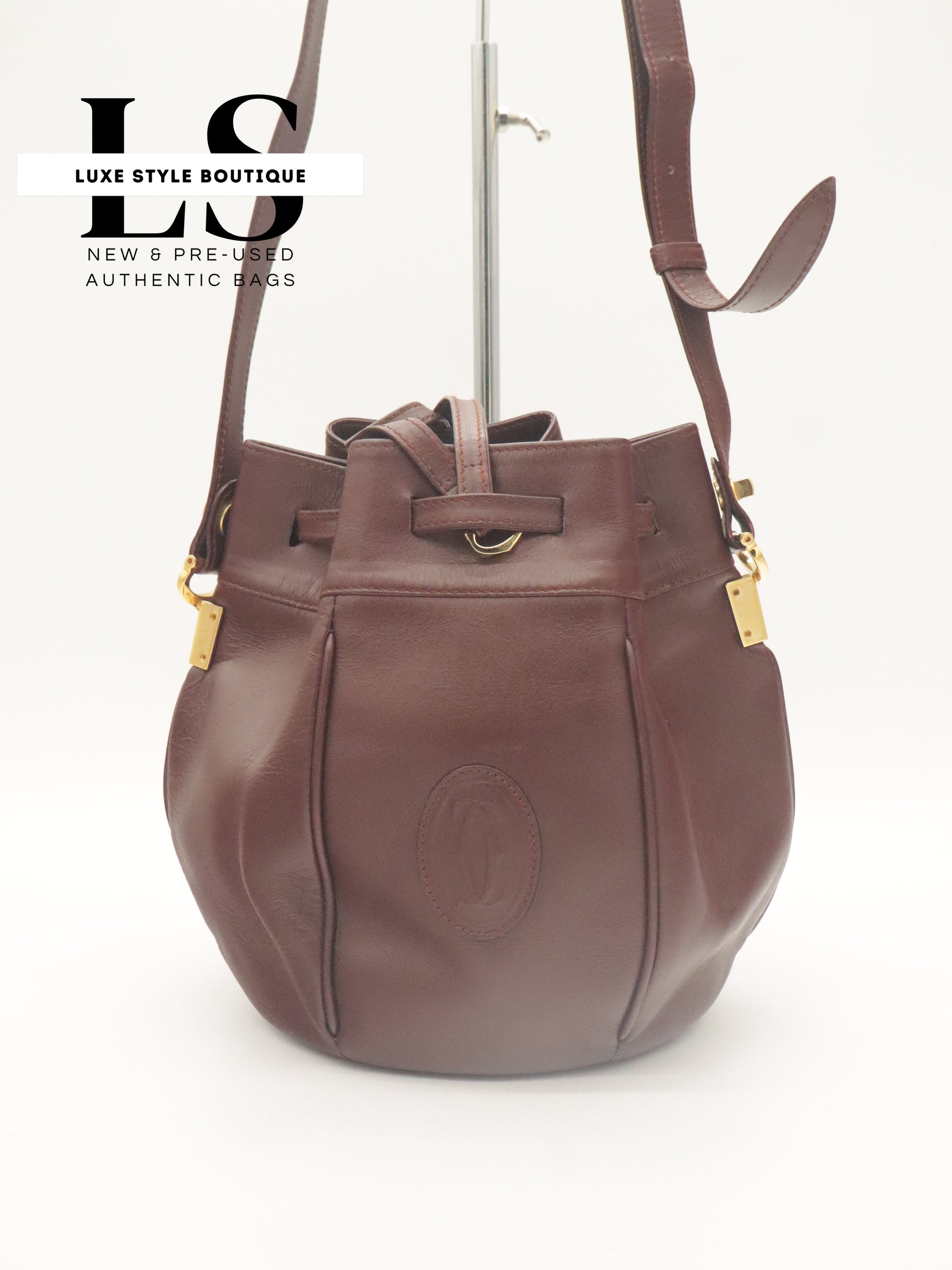 Cartier Must Vintage Leather Bucket Bag