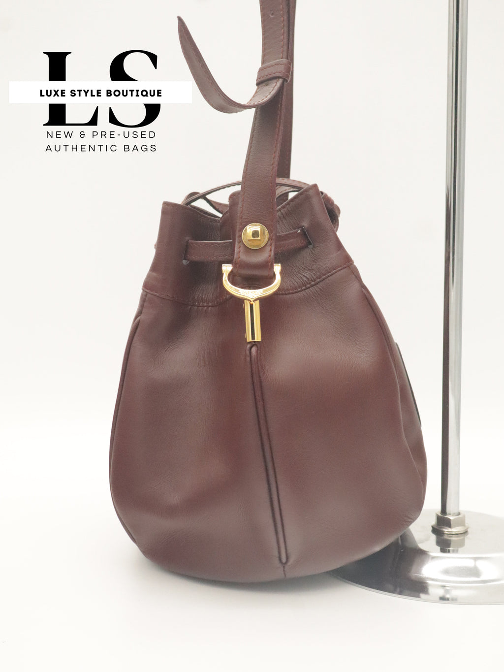 Cartier Must Vintage Leather Bucket Bag