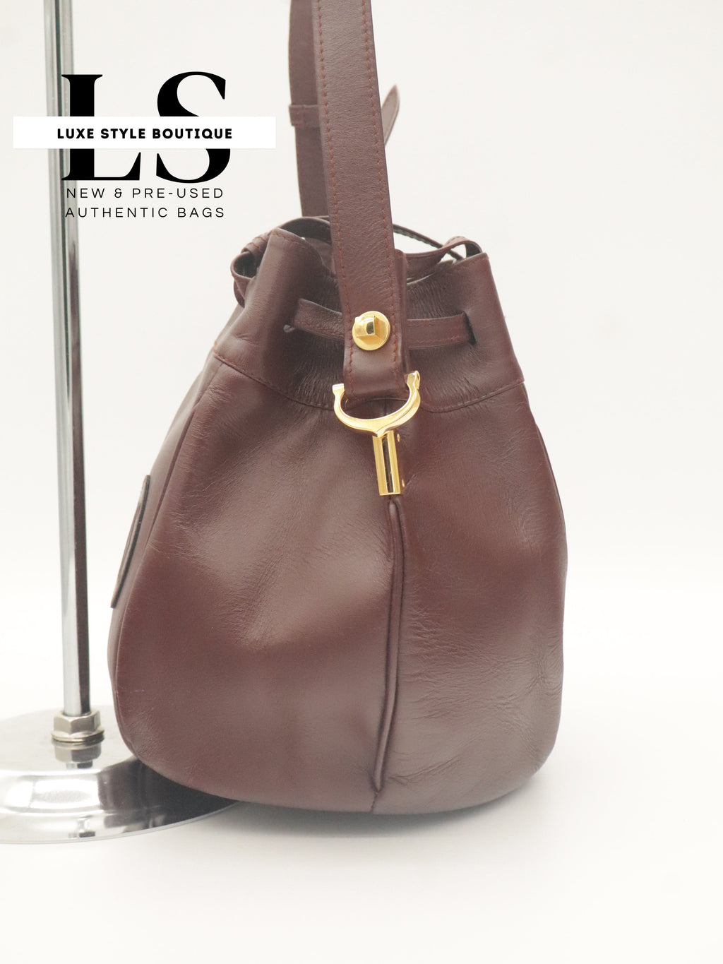 Cartier Must Vintage Leather Bucket Bag