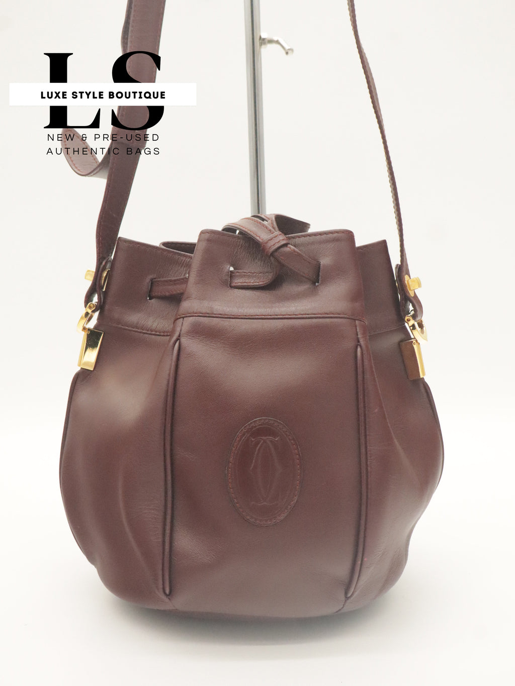 Cartier Must Vintage Leather Bucket Bag