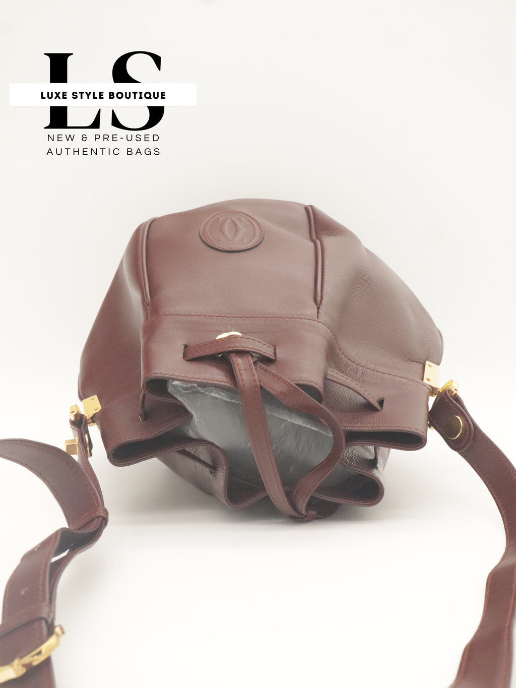 Cartier Must Vintage Leather Bucket Bag