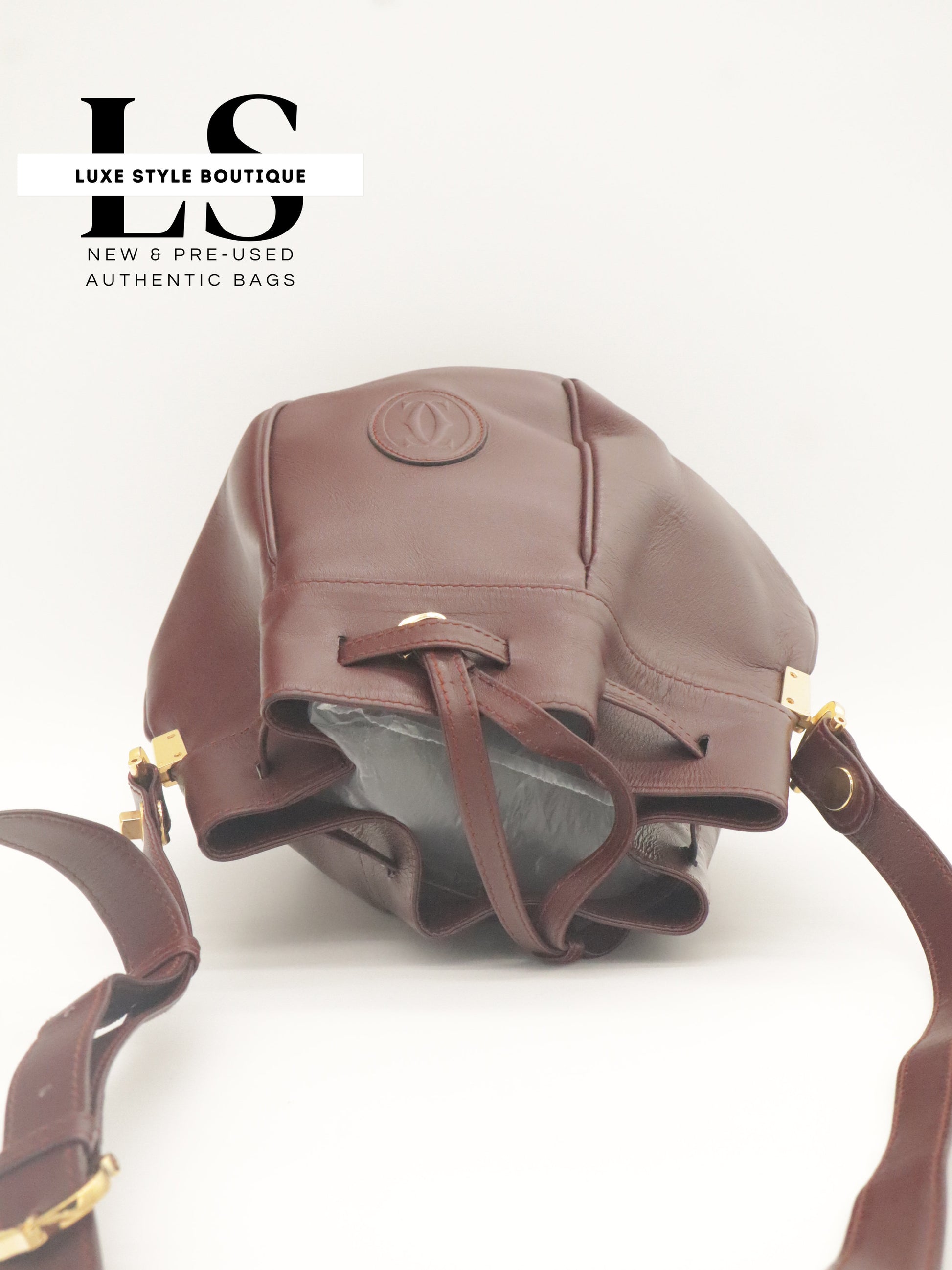 Cartier Must Vintage Leather Bucket Bag