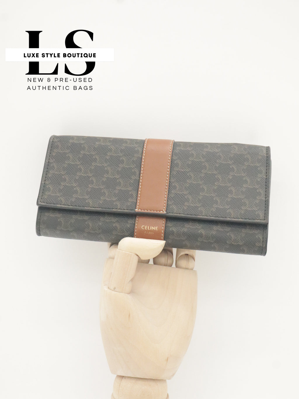 Celine Triomphe Large Flap Wallet