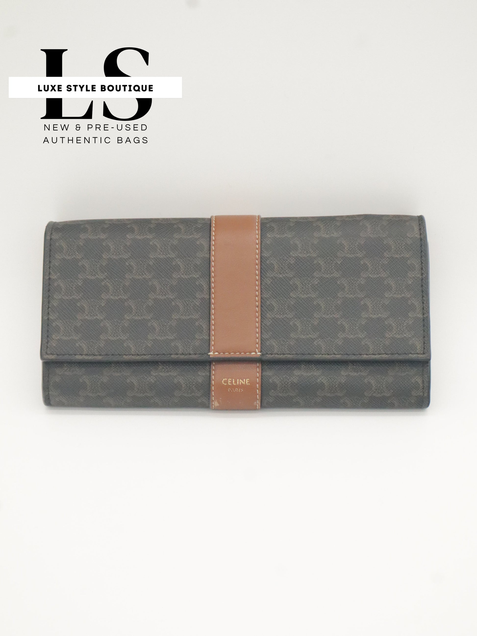 Celine Triomphe Large Flap Wallet