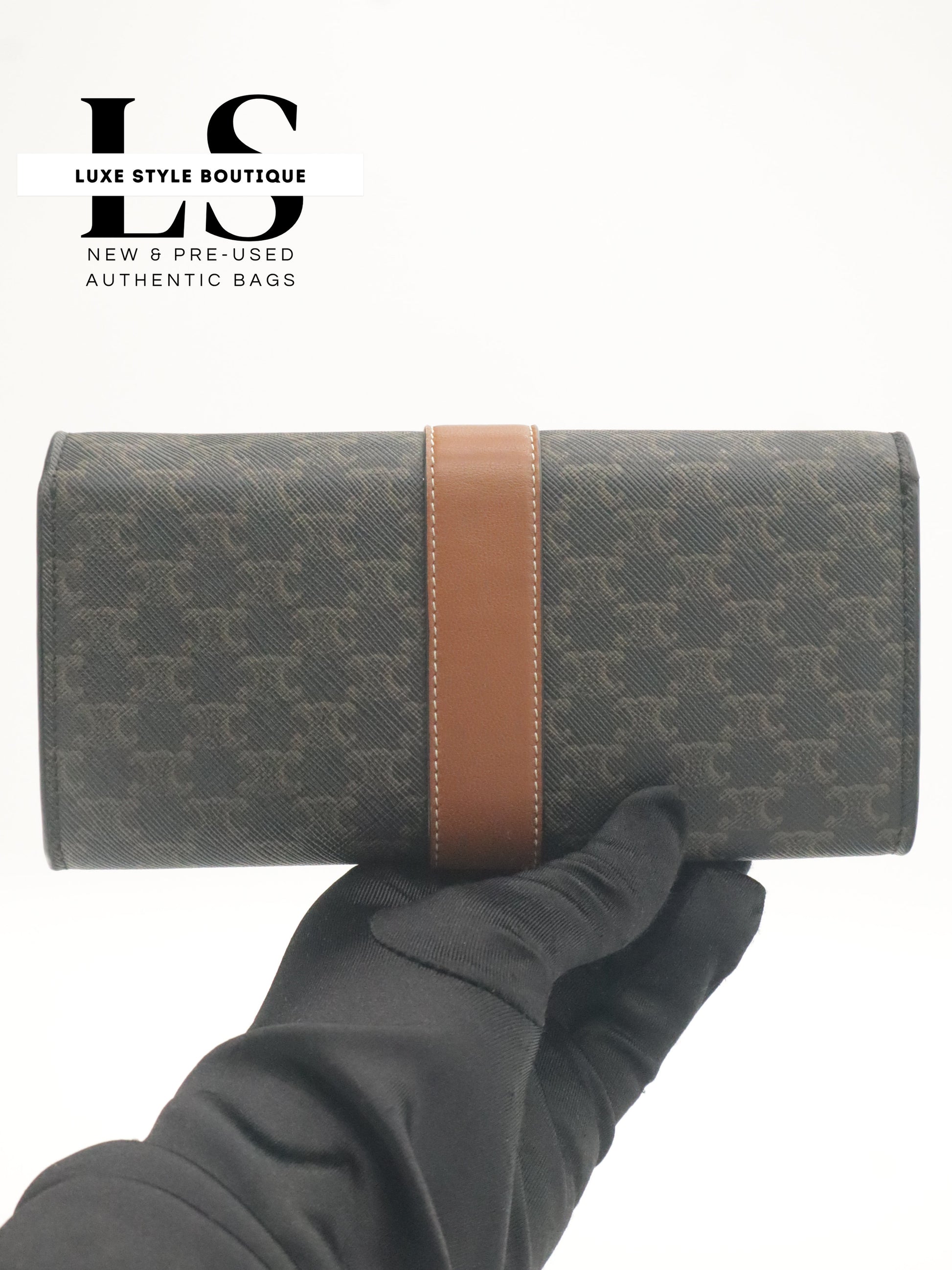 Celine Triomphe Large Flap Wallet