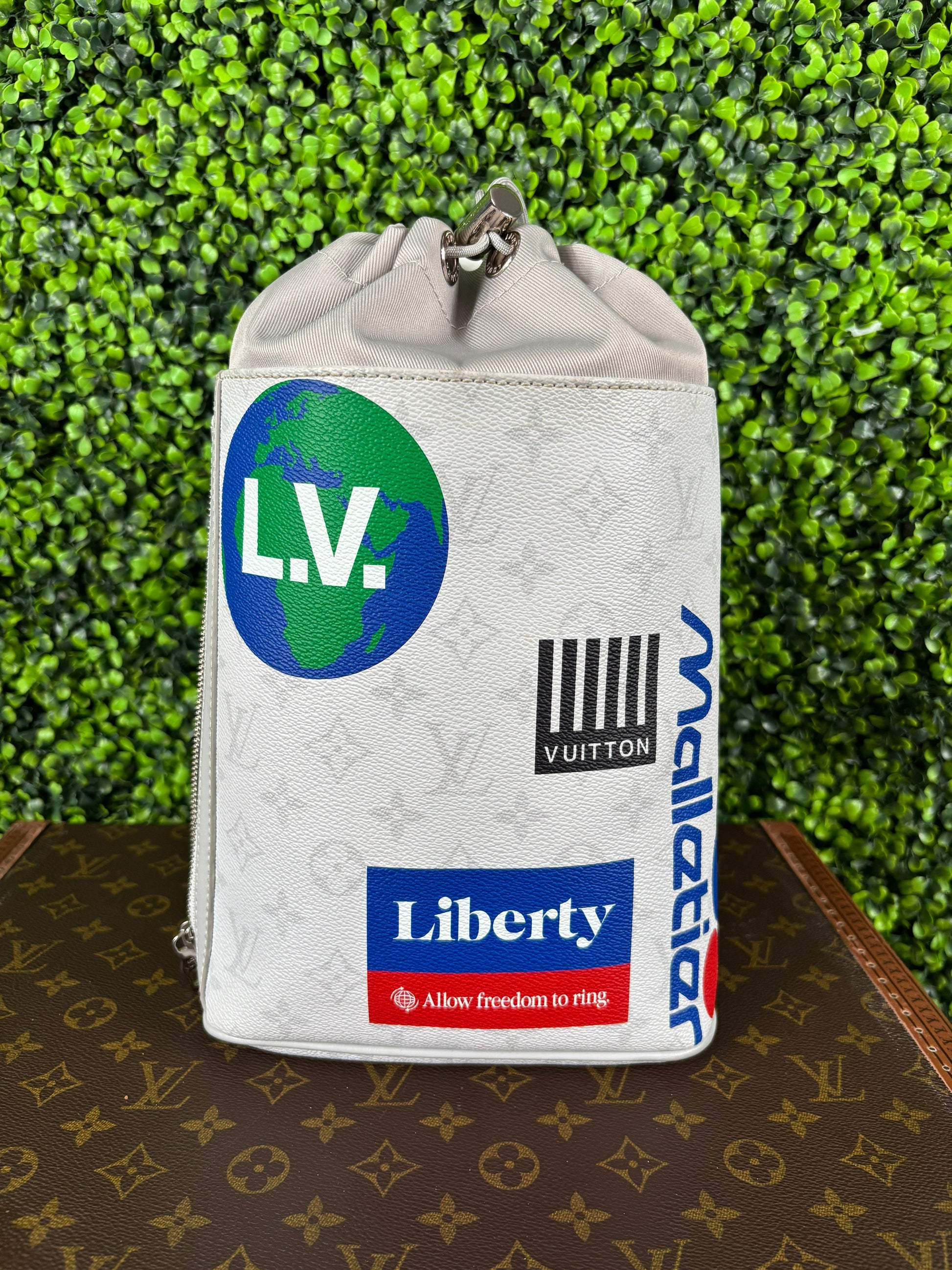 Louis Vuitton White Canvas Chalk Sling