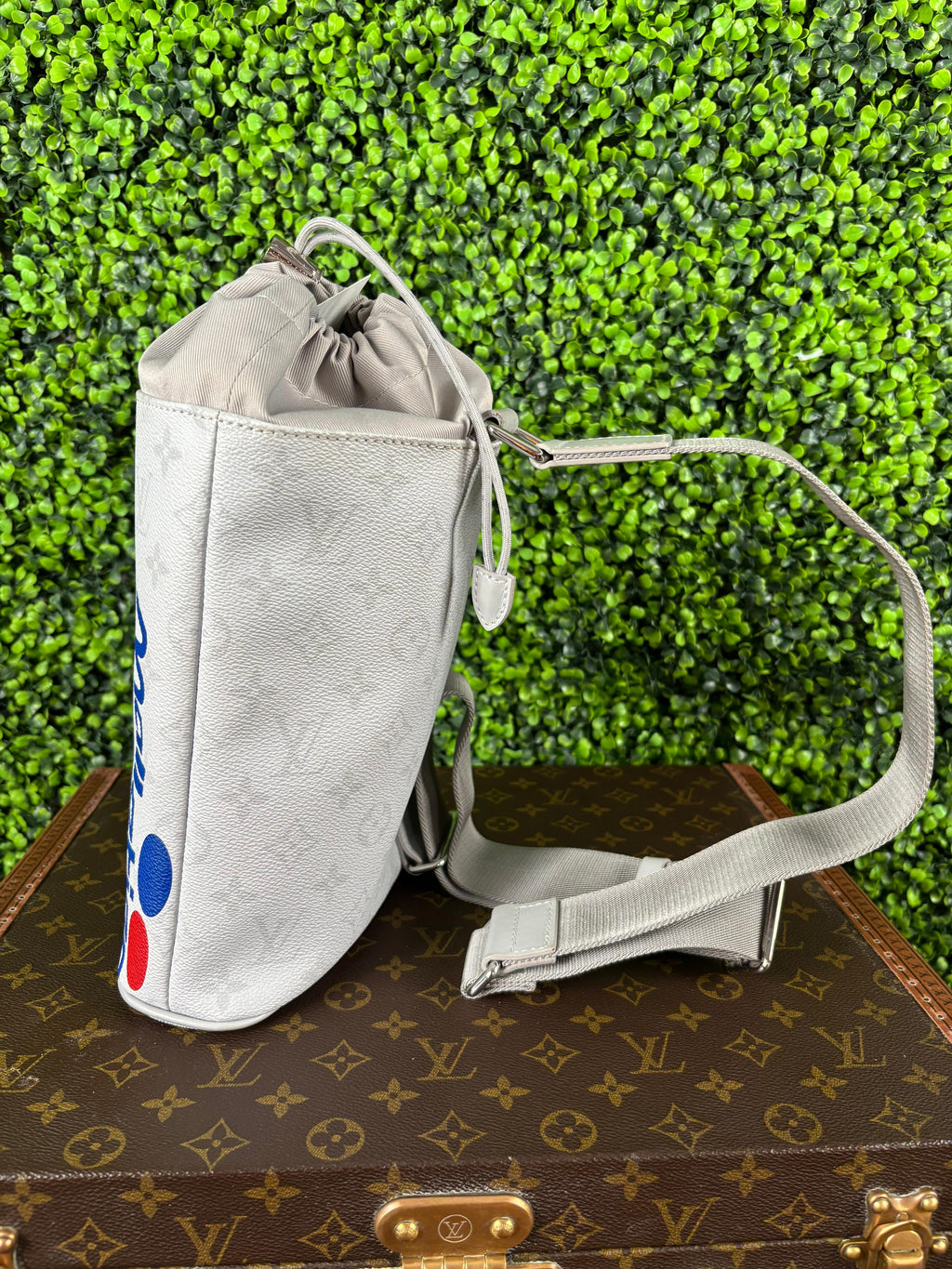 Louis Vuitton White Canvas Chalk Sling