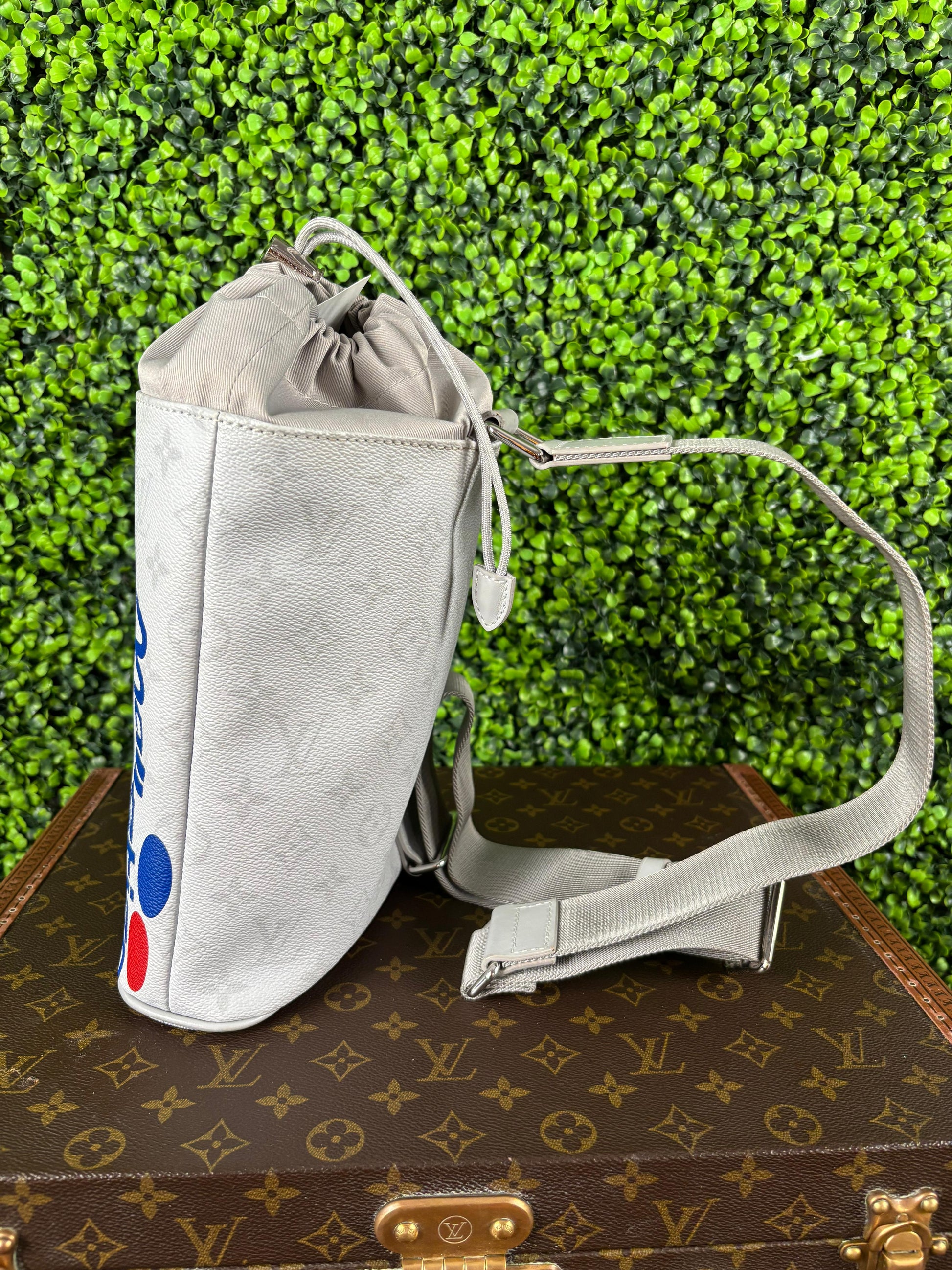 Louis Vuitton White Canvas Chalk Sling