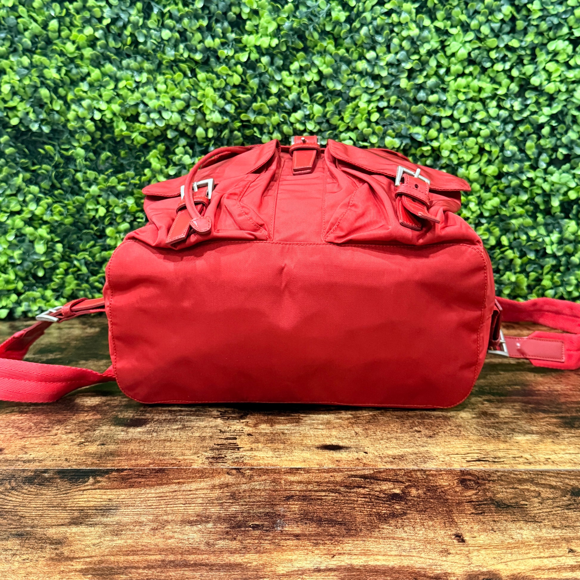 Prada Tessuto Vela Nylon Backpack Red