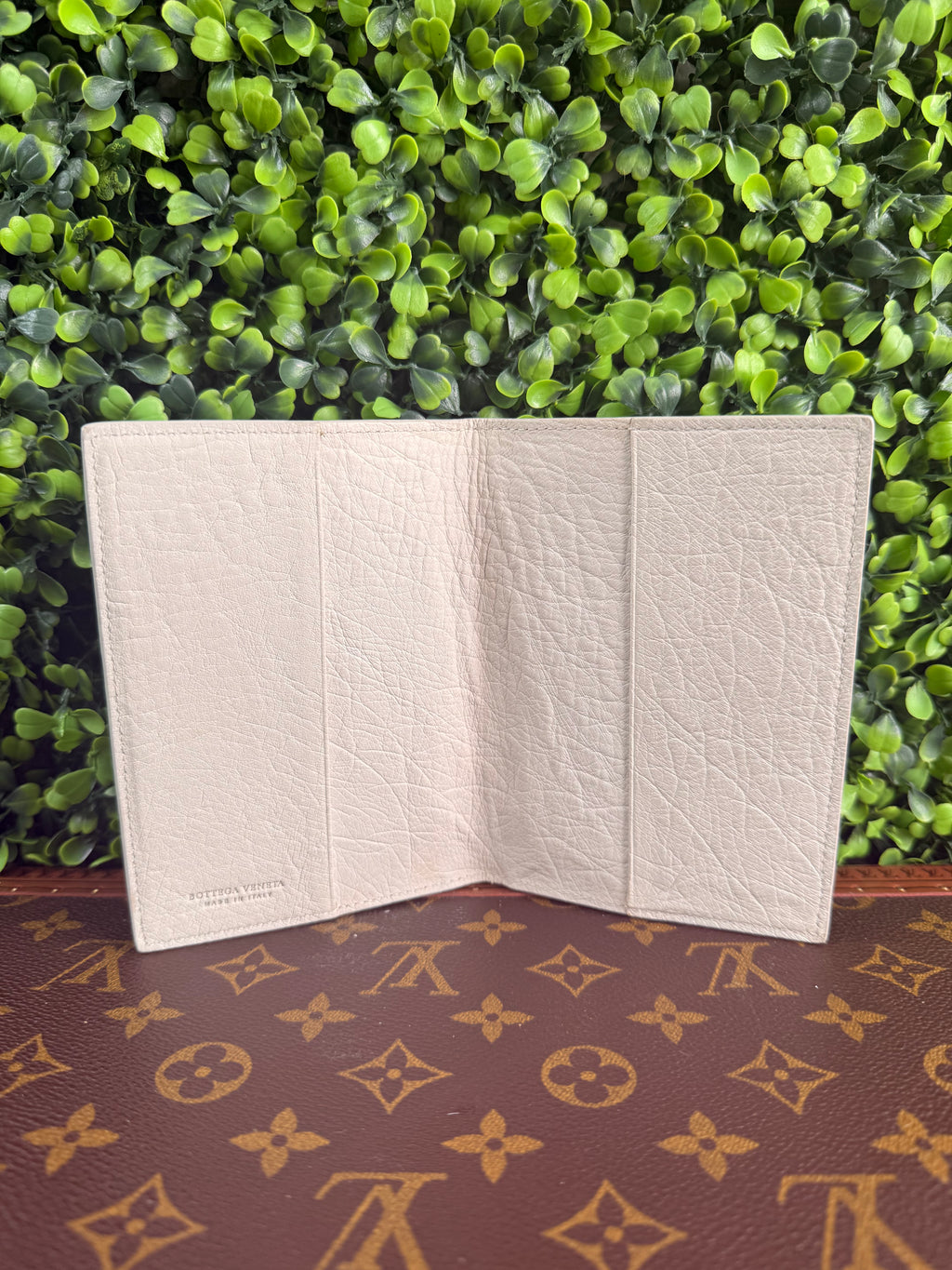 Bottega Venetta Ostrich Passport Holder