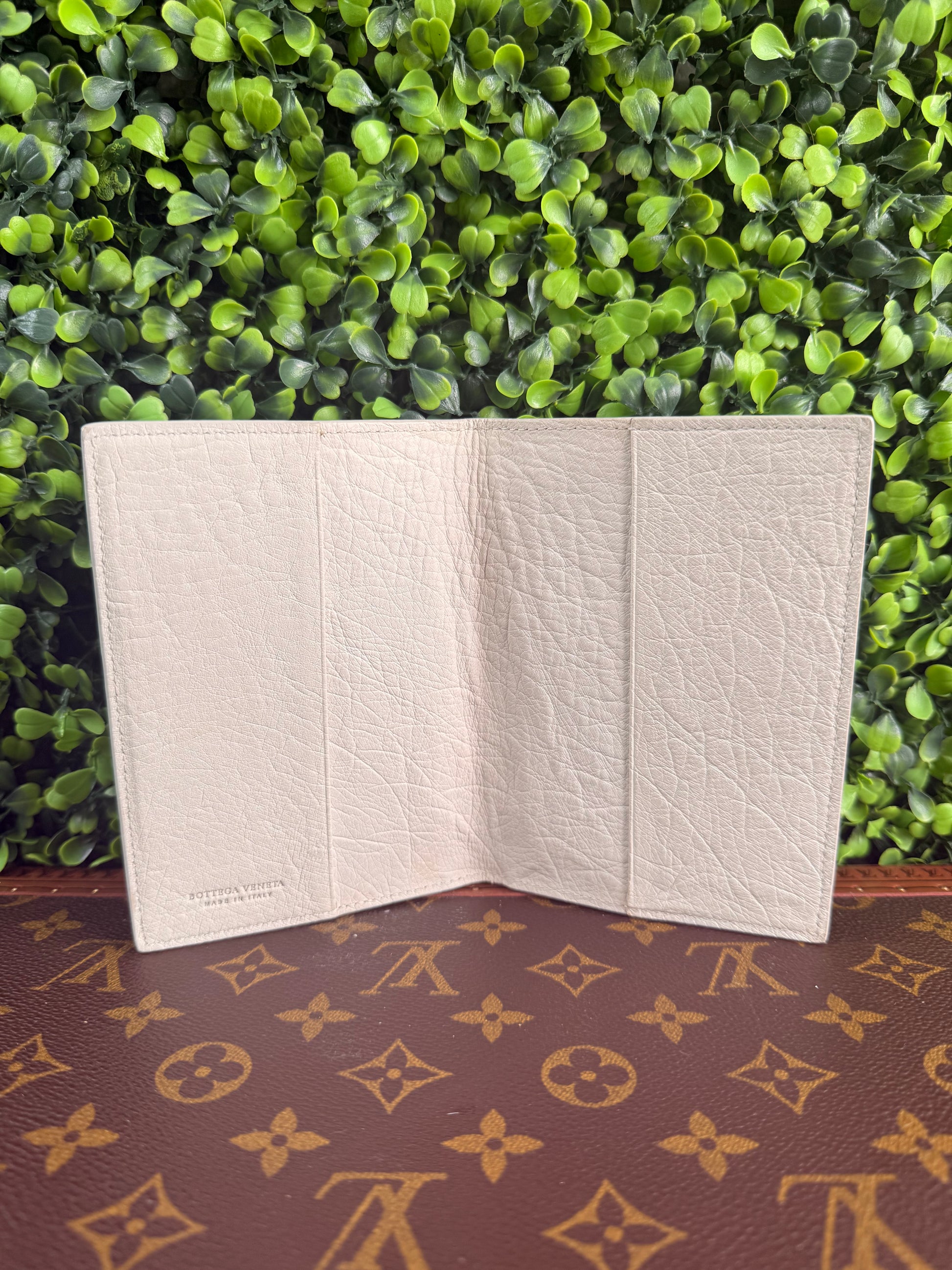 Bottega Venetta Ostrich Passport Holder