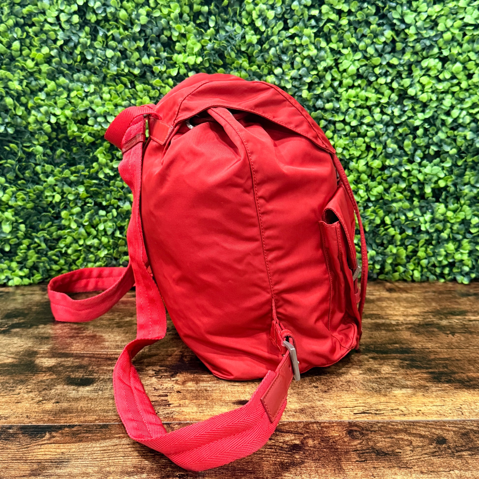 Prada Tessuto Vela Nylon Backpack Red