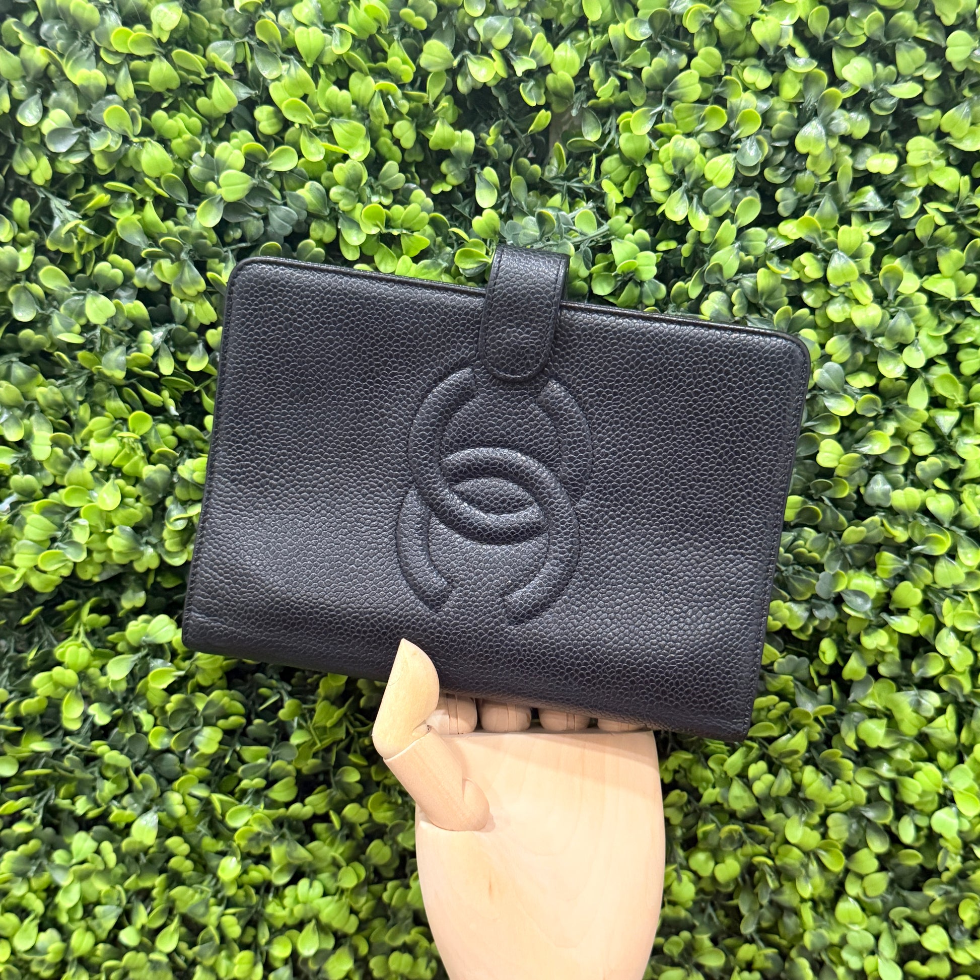 Chanel Black Caviar Leather Agenda Cover