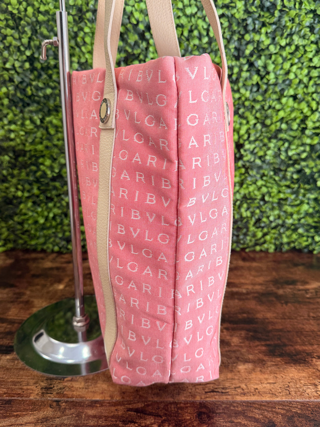 Bvlgari Pink Logomania Tote Bag