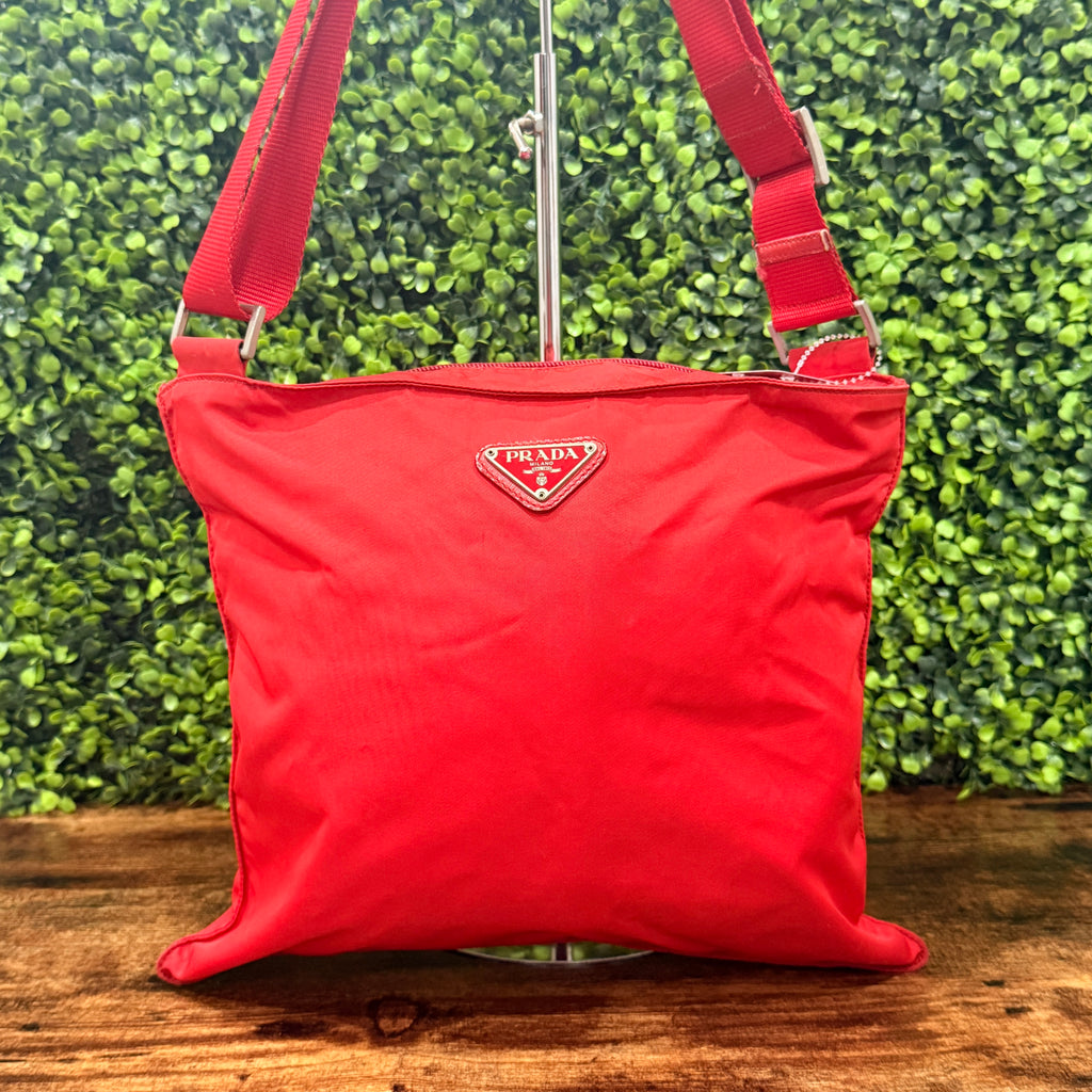 Prada Red Tessuto Nylon Bag