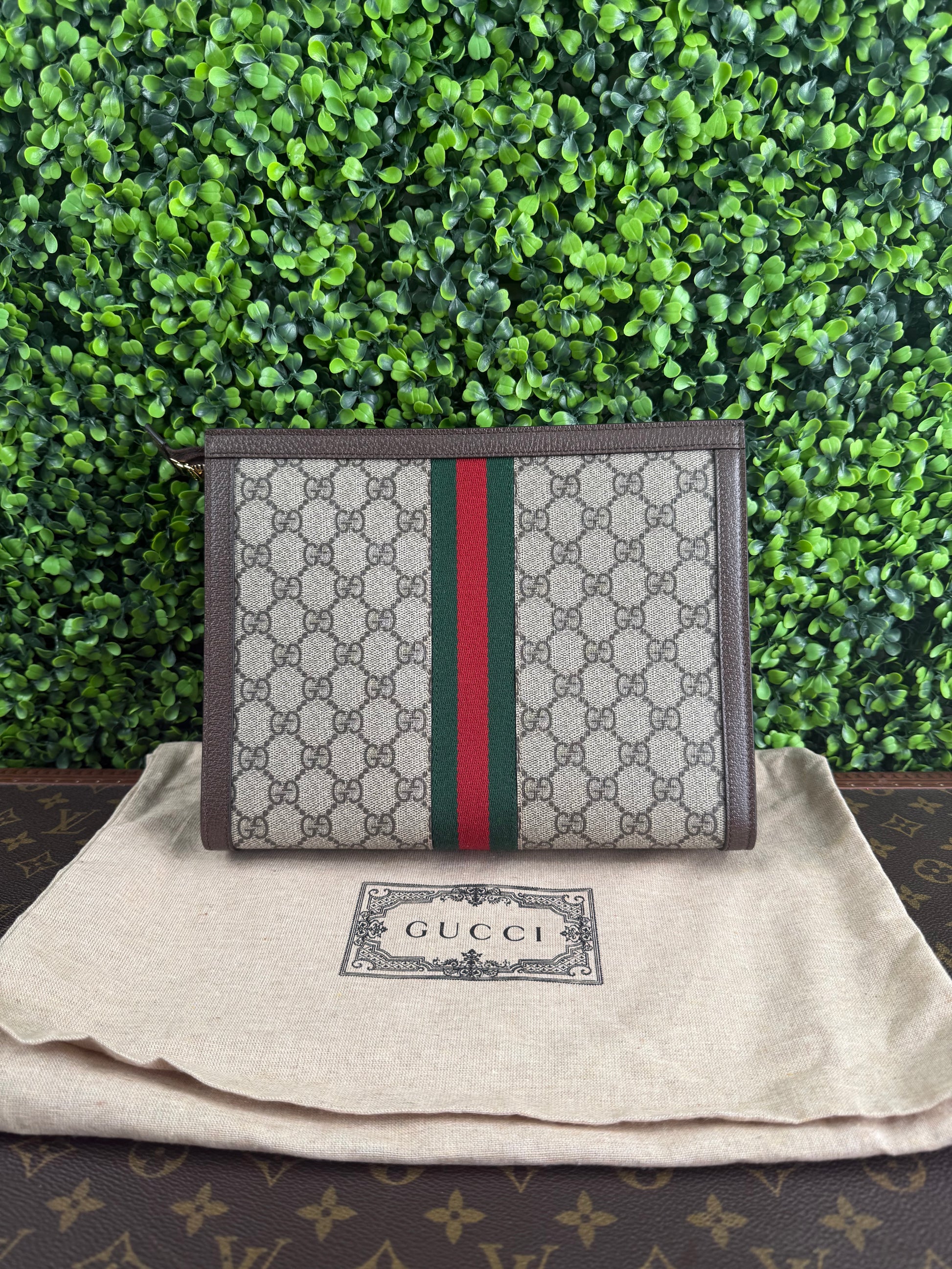 Gucci Ophidia GG Supreme Canvas Pouch New