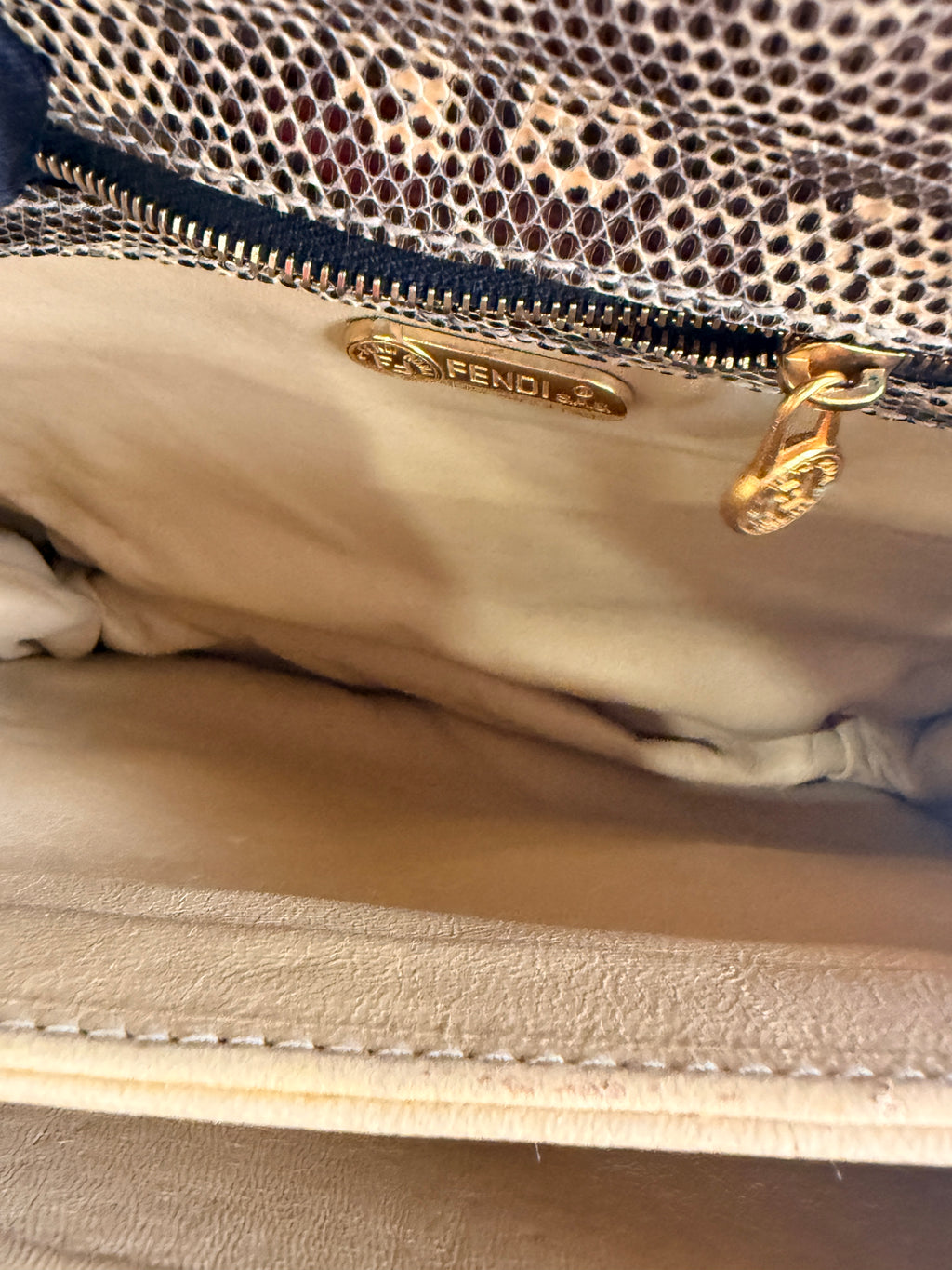 Fendi SAS Lizard Skin Handbag