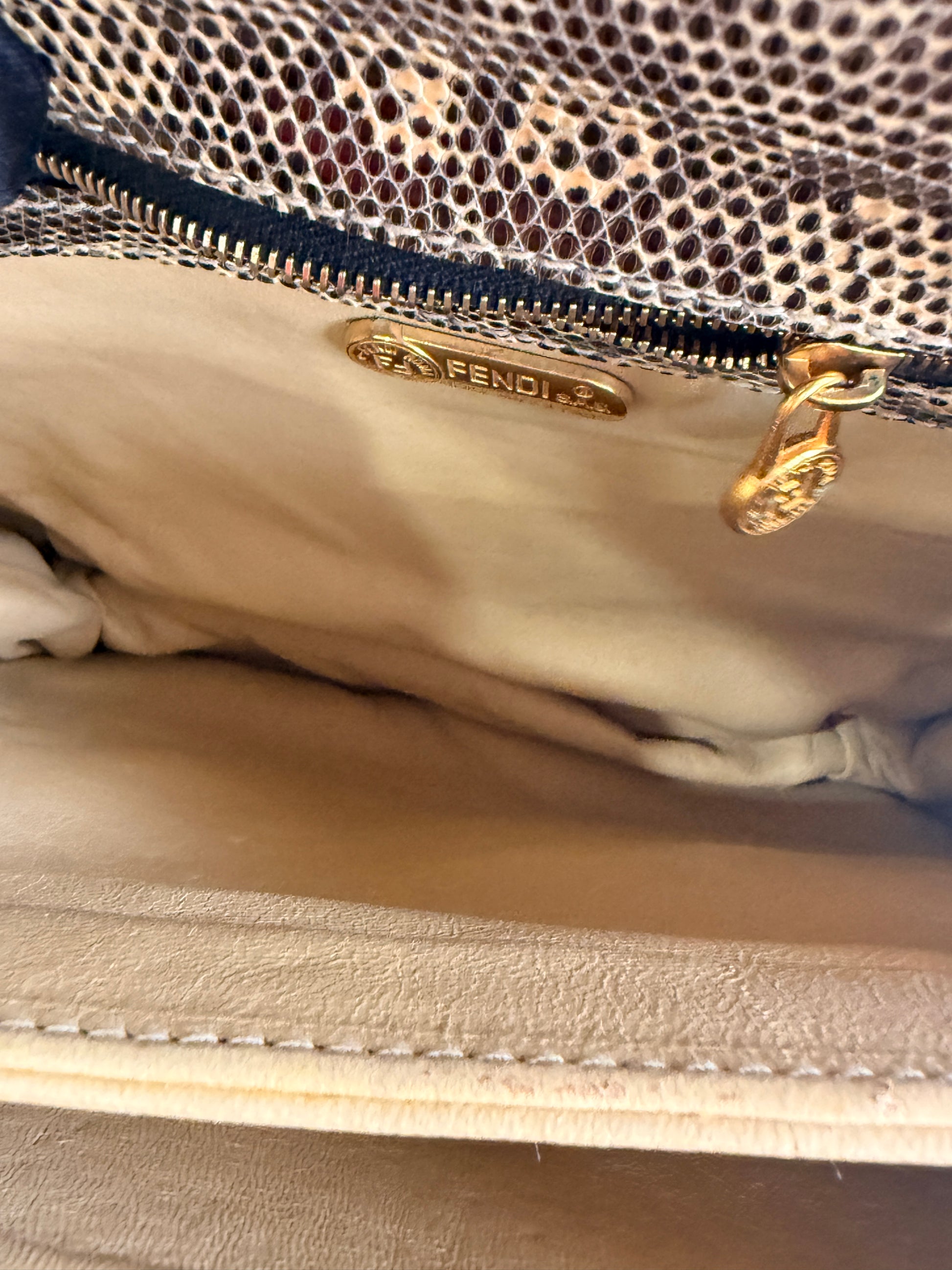 Fendi SAS Lizard Skin Handbag