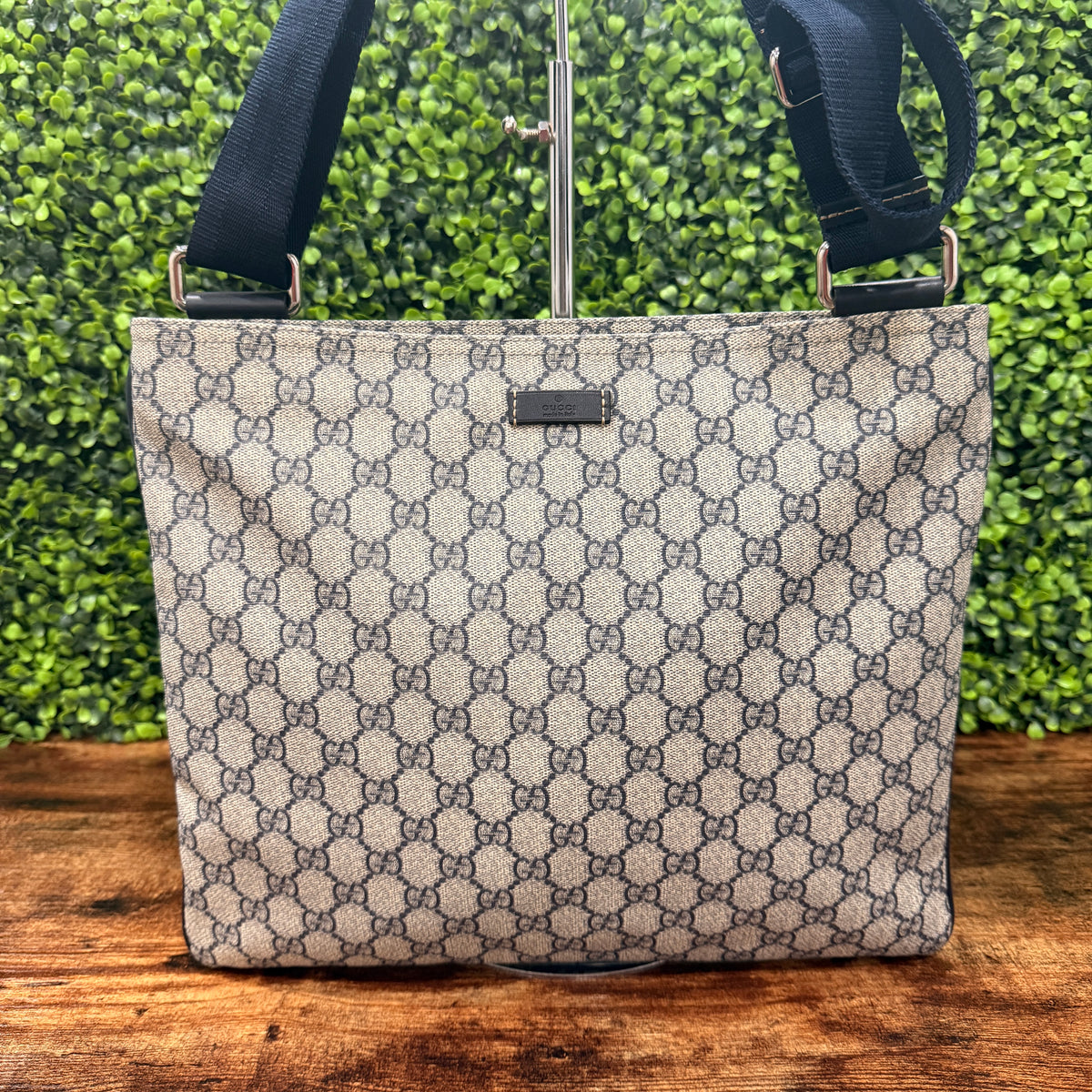 Gucci Canva Blue Crossbody