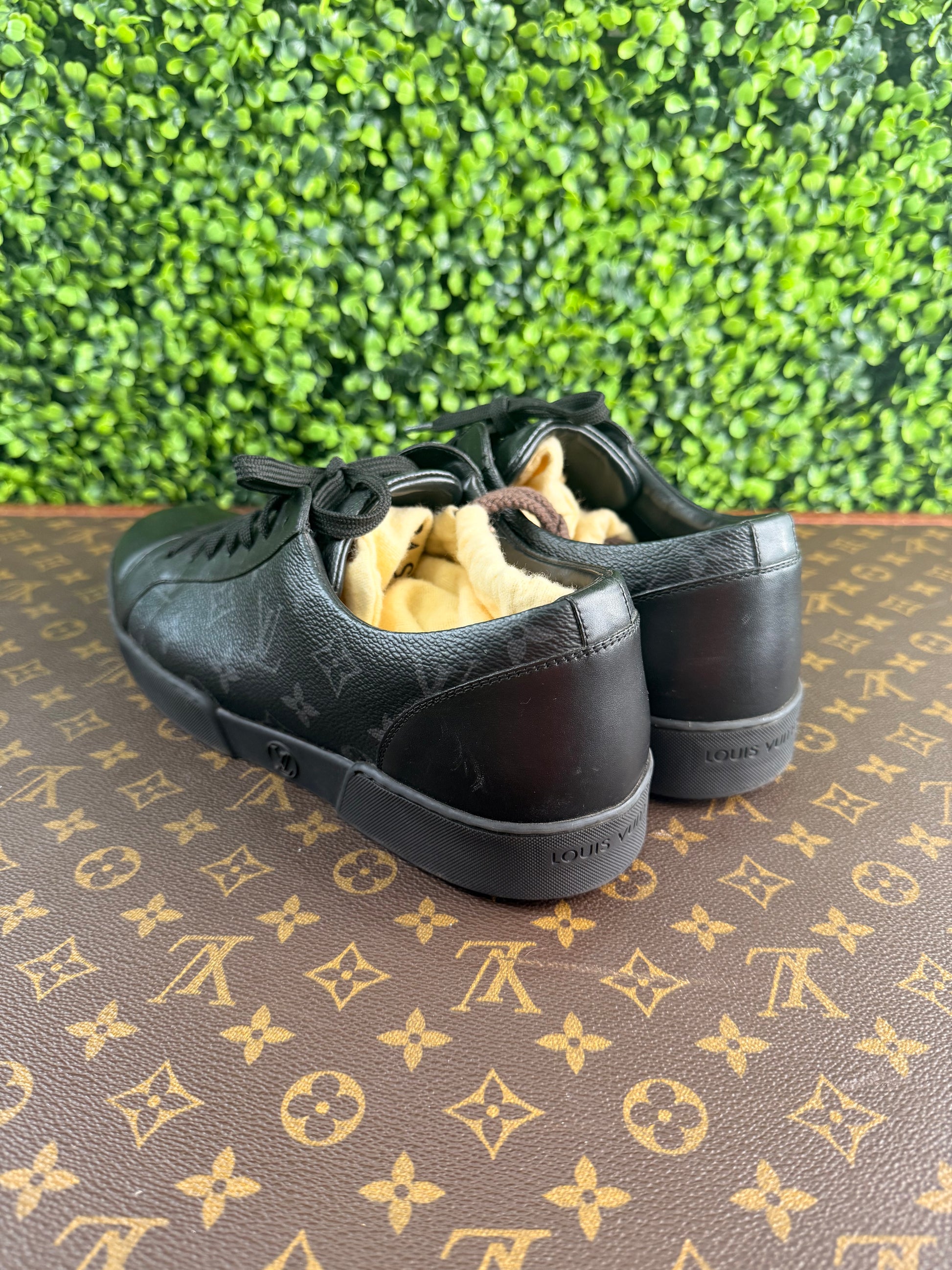 Louis Vuitton Monogram Eclipse Low Top Black Sneakers