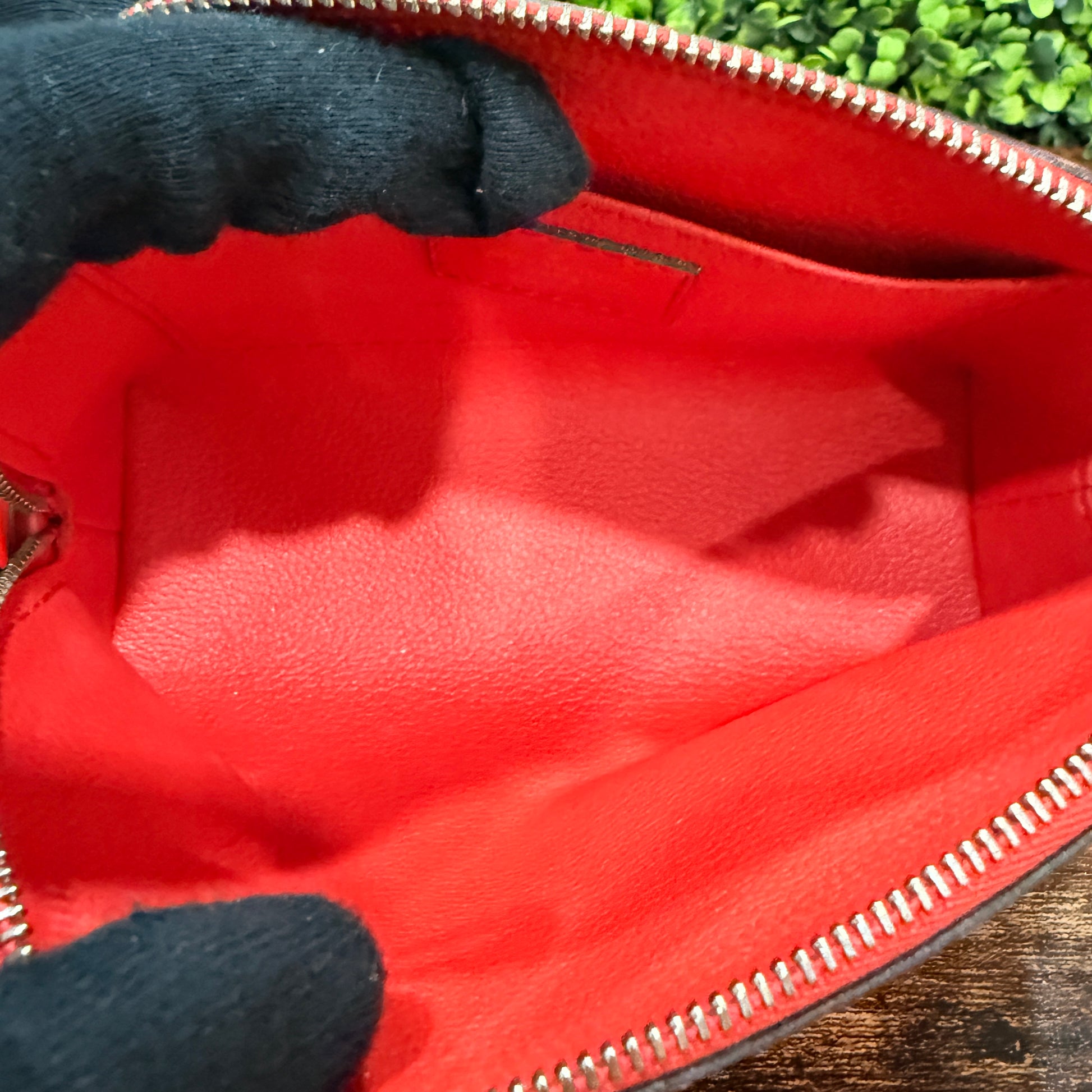 Louis Vuitton Red Epi Leather Cosmetic Pouch