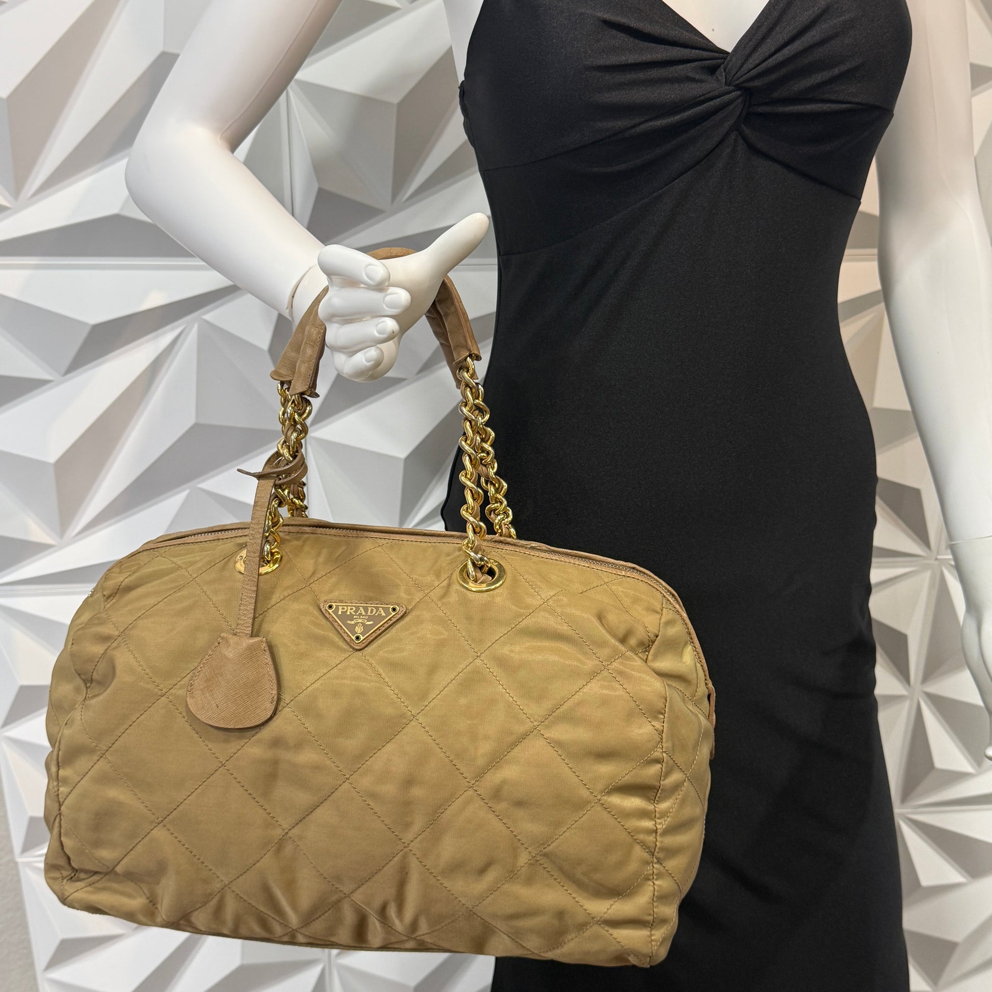 Prada Quilted Nylon Handbag