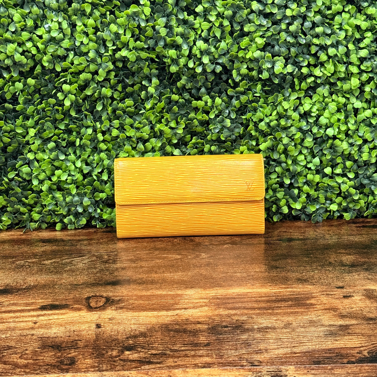 Louis Vuitton Yellow Long Wallet Epi Leather