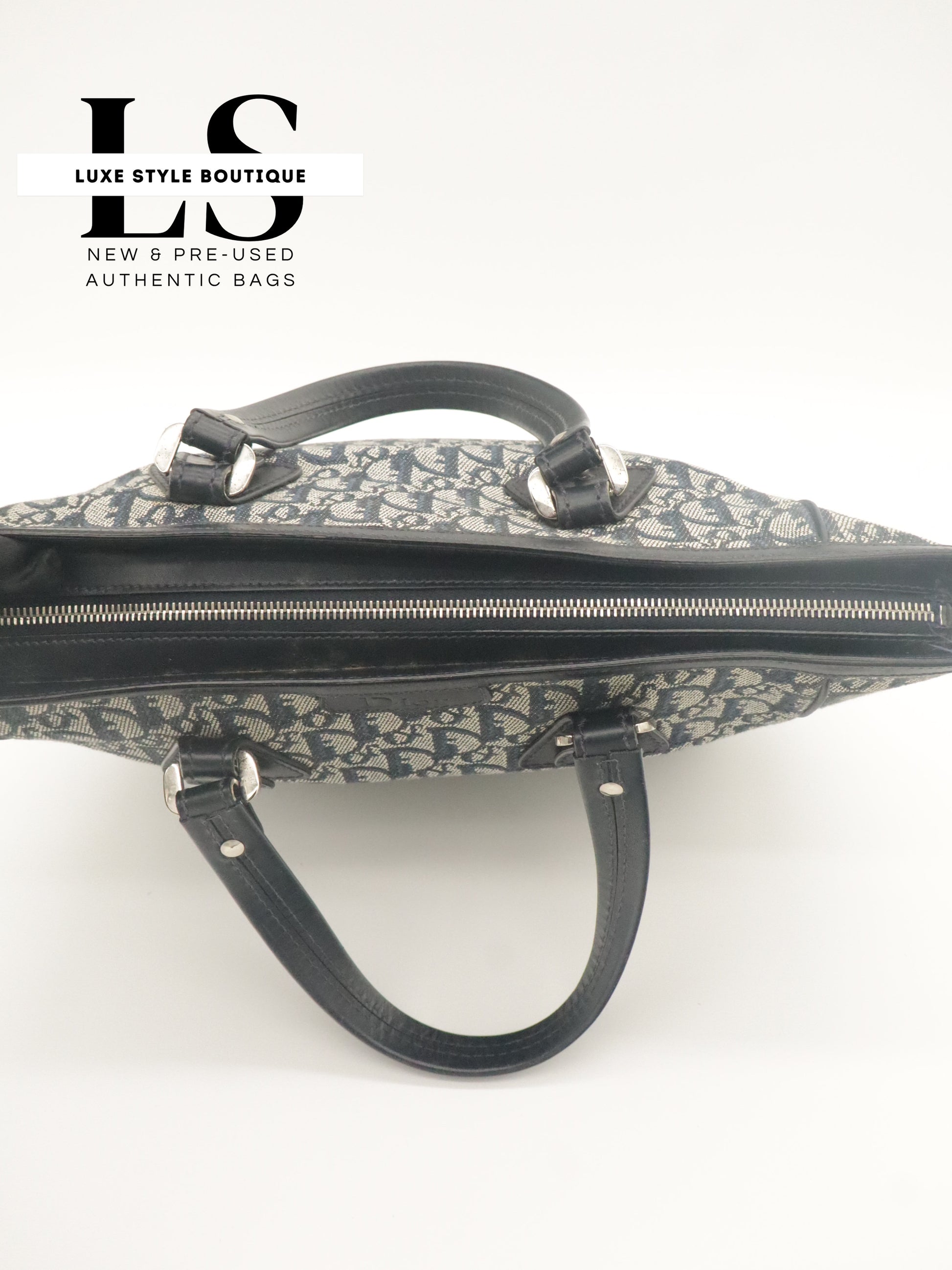 Dior Diorissimo Canvas Trotter Navy Blue