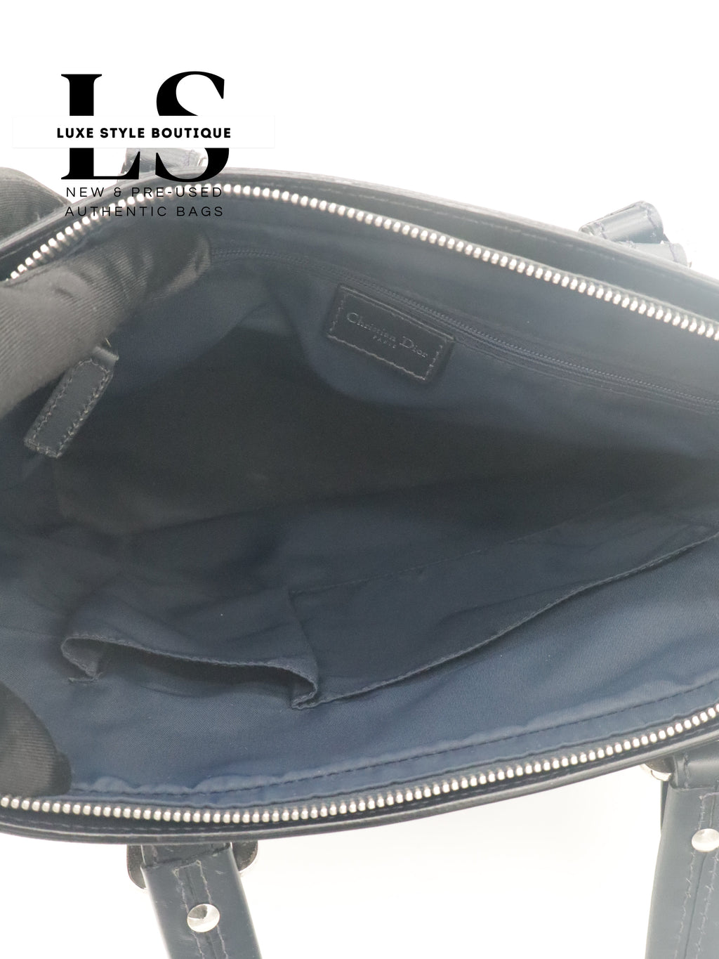Dior Diorissimo Canvas Trotter Navy Blue