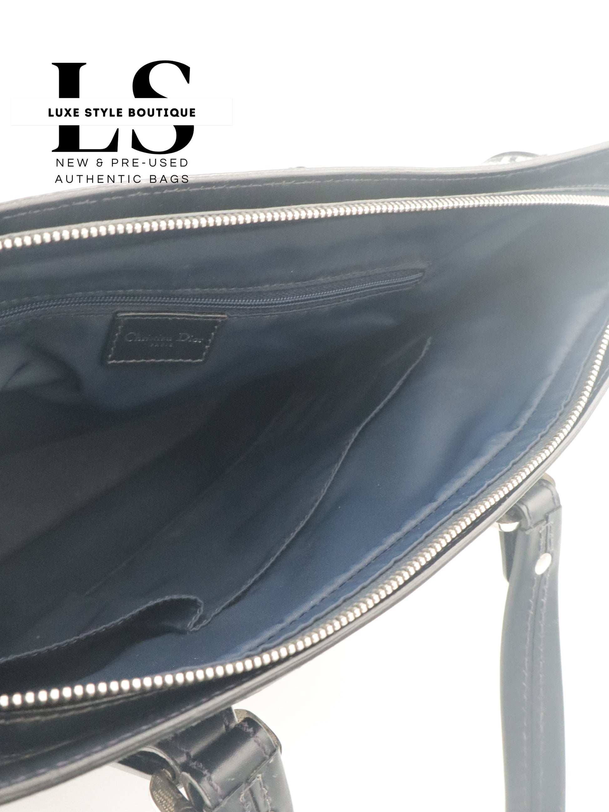 Dior Diorissimo Canvas Trotter Navy Blue