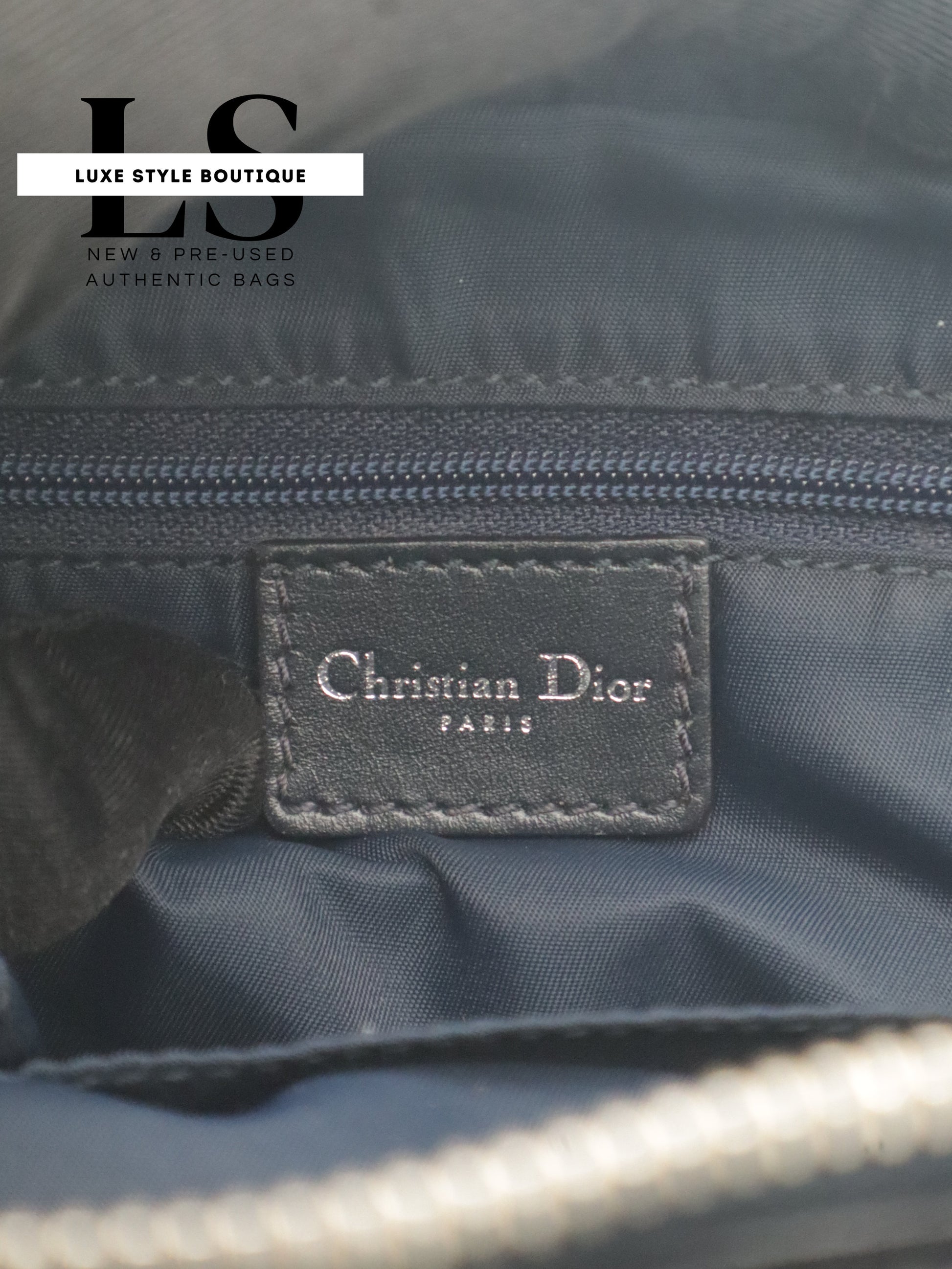 Dior Diorissimo Canvas Trotter Navy Blue