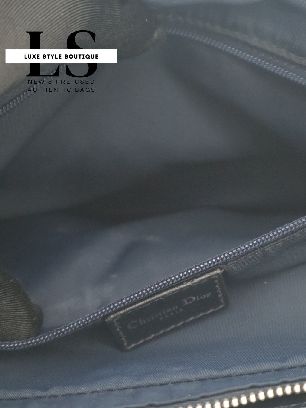 Dior Diorissimo Canvas Trotter Navy Blue