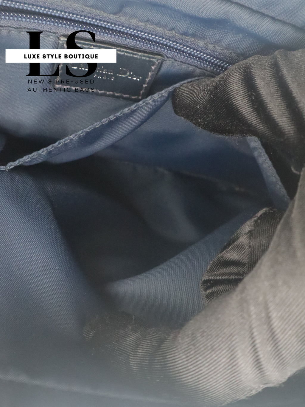 Dior Diorissimo Canvas Trotter Navy Blue