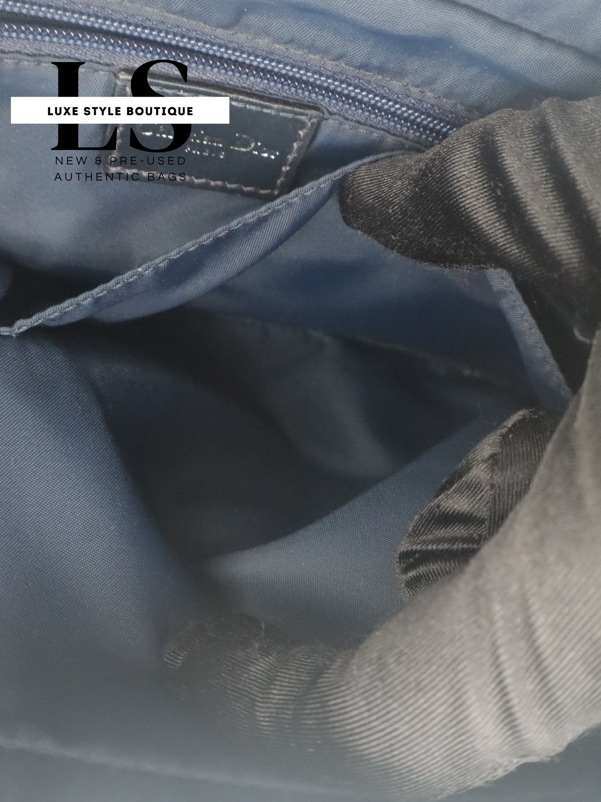 Dior Diorissimo Canvas Trotter Navy Blue