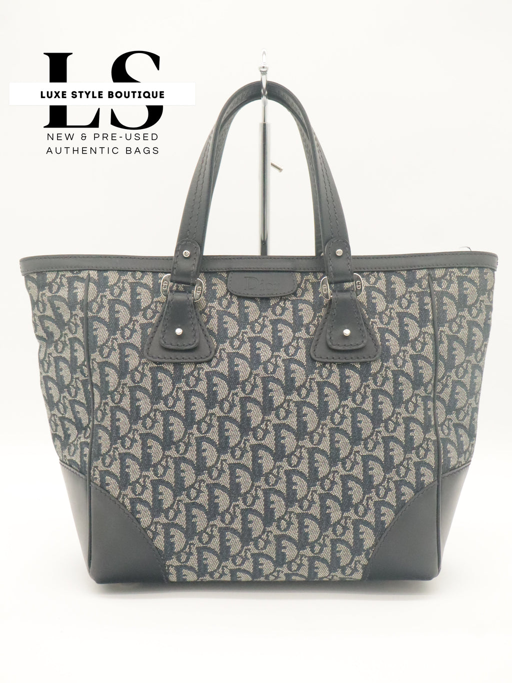 Dior Diorissimo Canvas Trotter Navy Blue