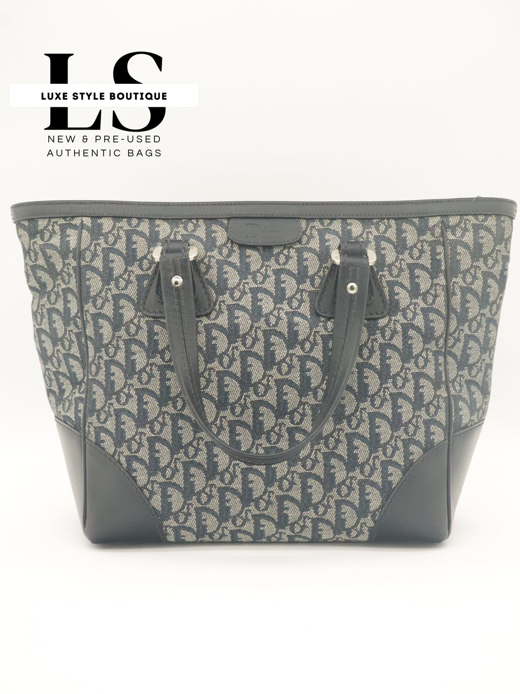 Dior Diorissimo Canvas Trotter Navy Blue