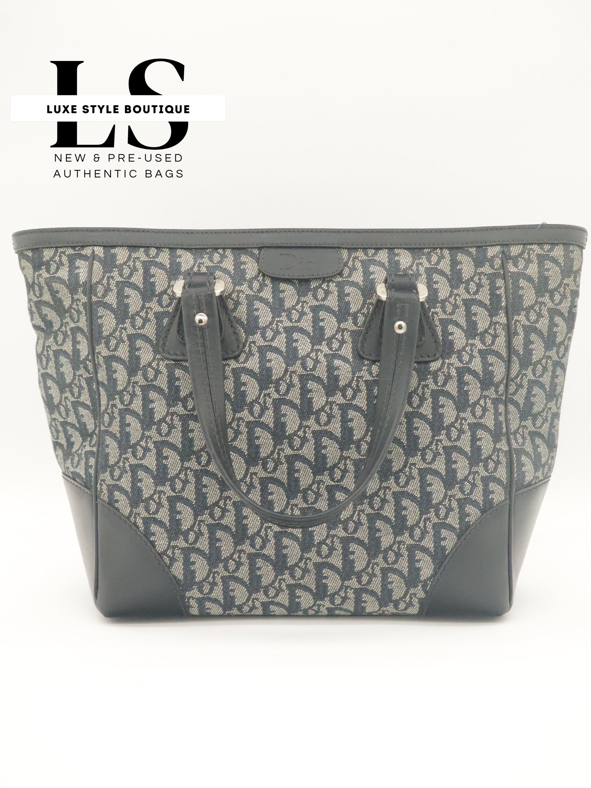Dior Diorissimo Canvas Trotter Navy Blue