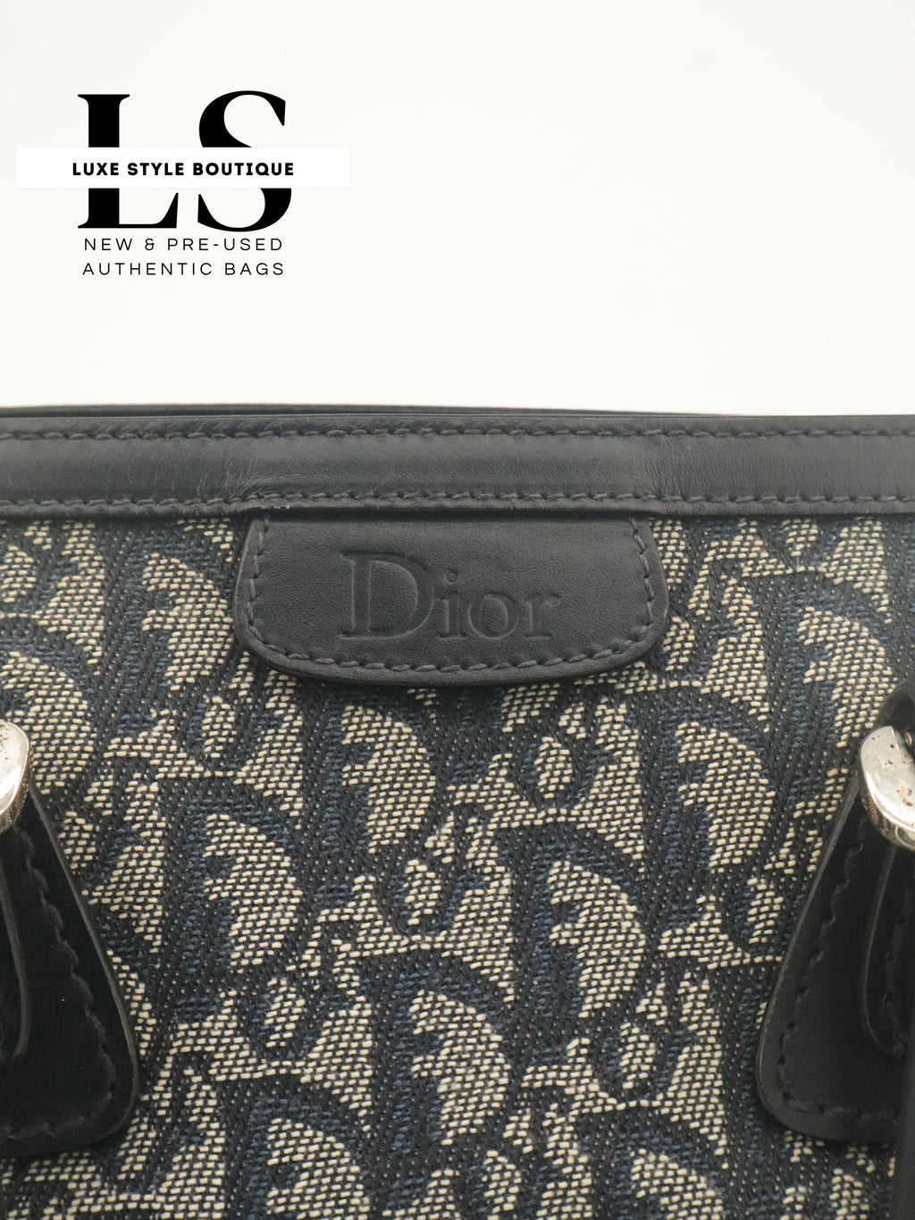 Dior Diorissimo Canvas Trotter Navy Blue