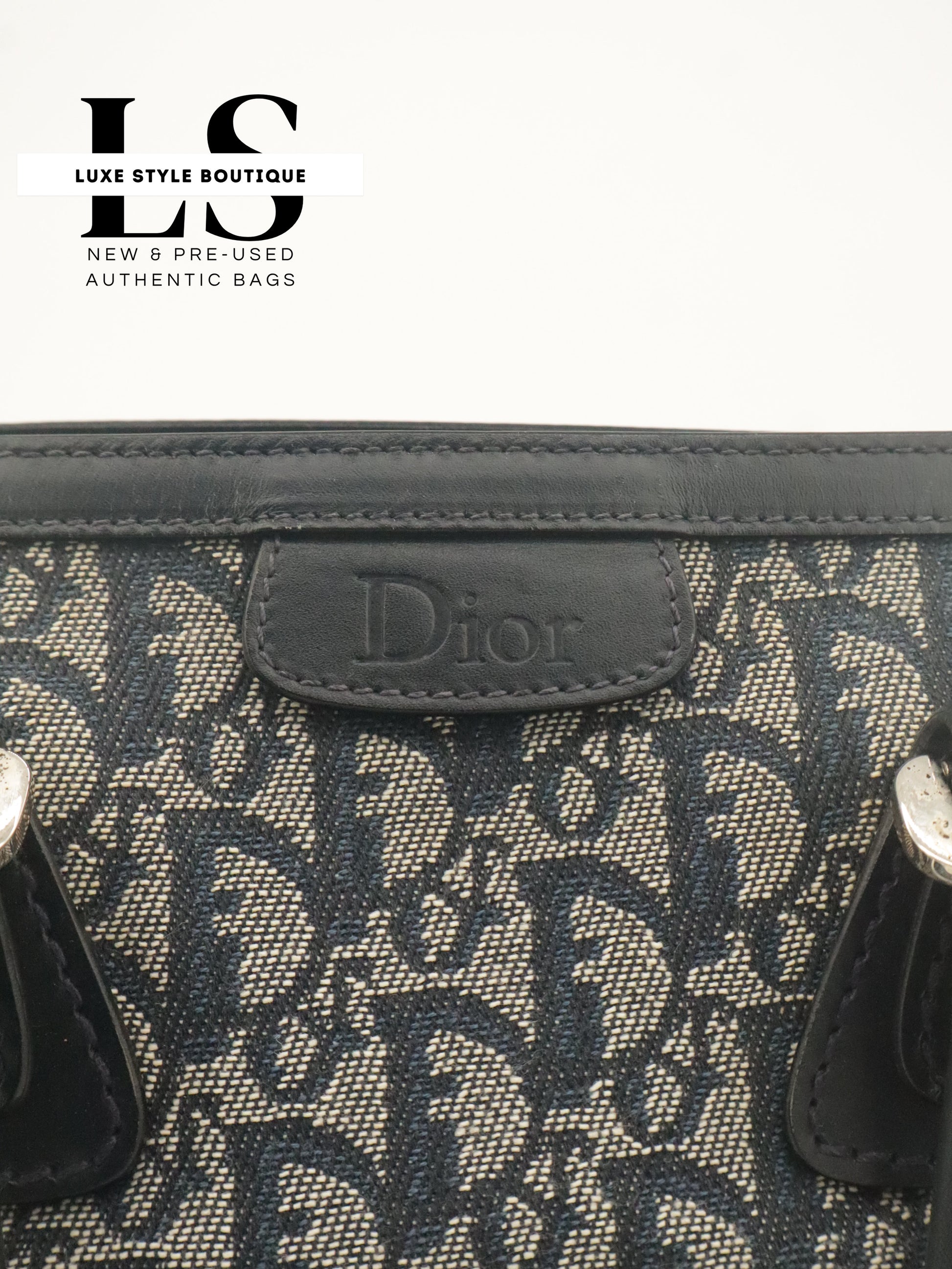 Dior Diorissimo Canvas Trotter Navy Blue