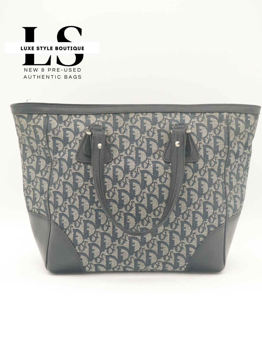 Dior Diorissimo Canvas Trotter Navy Blue