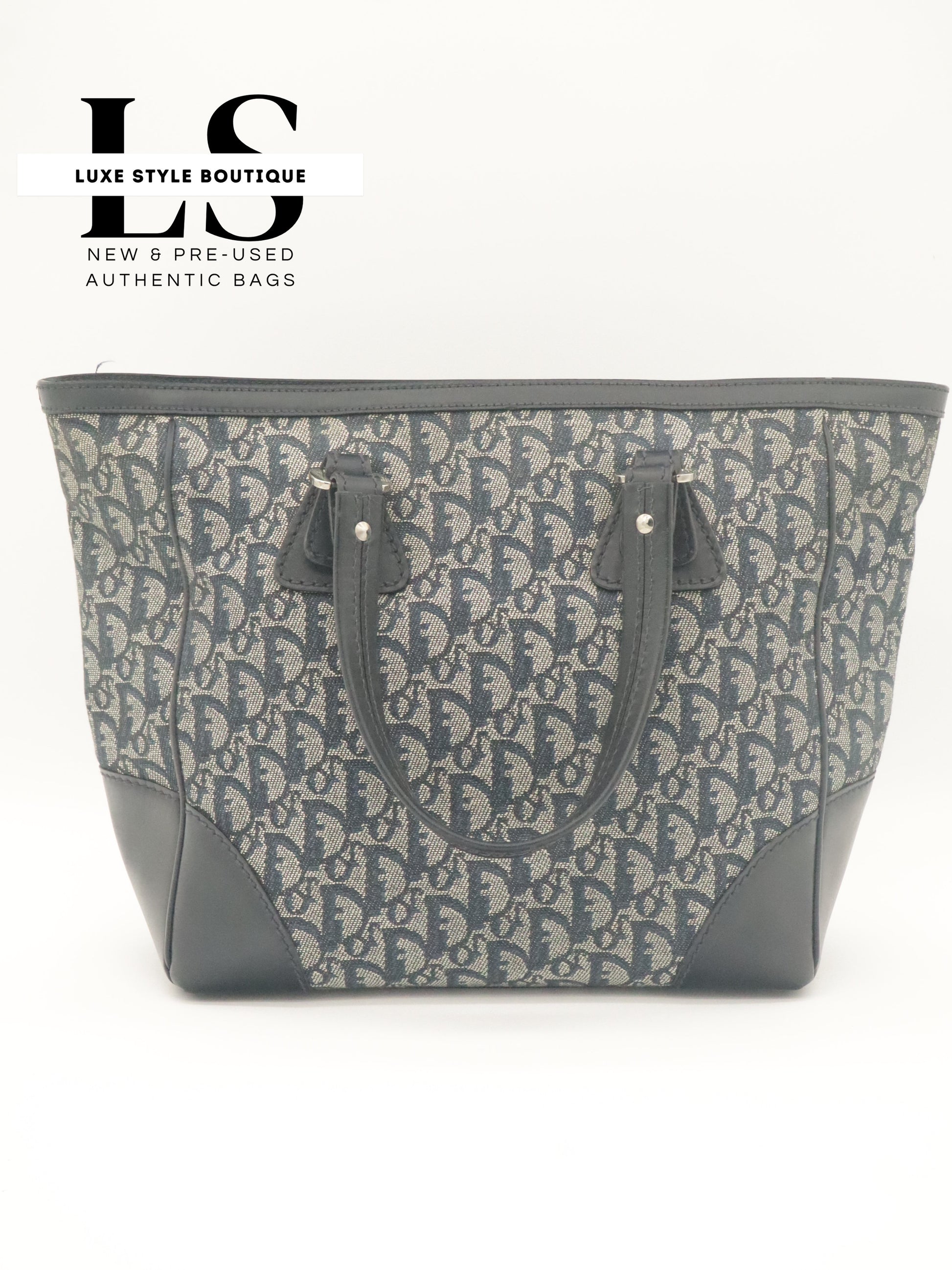 Dior Diorissimo Canvas Trotter Navy Blue