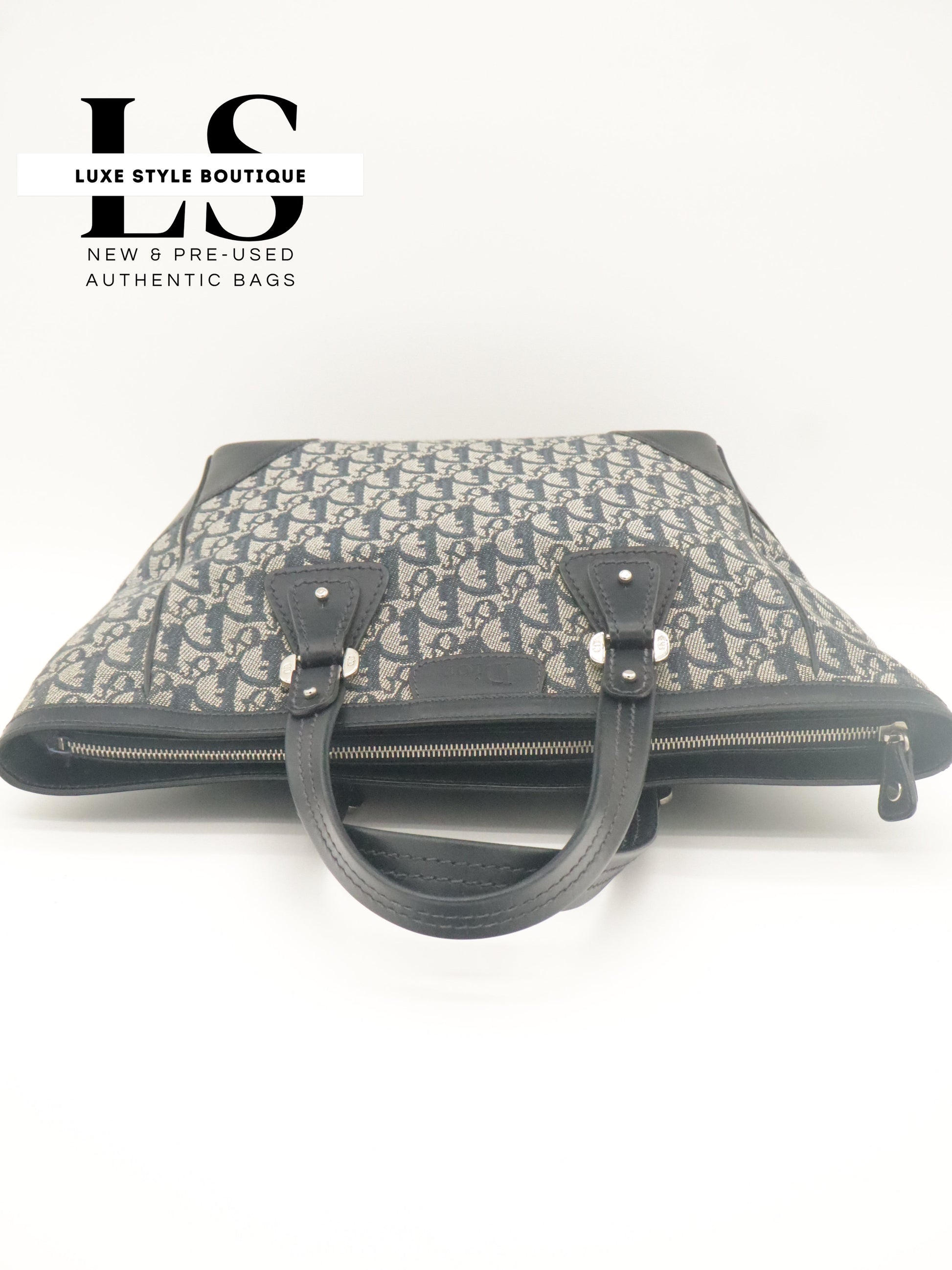 Dior Diorissimo Canvas Trotter Navy Blue