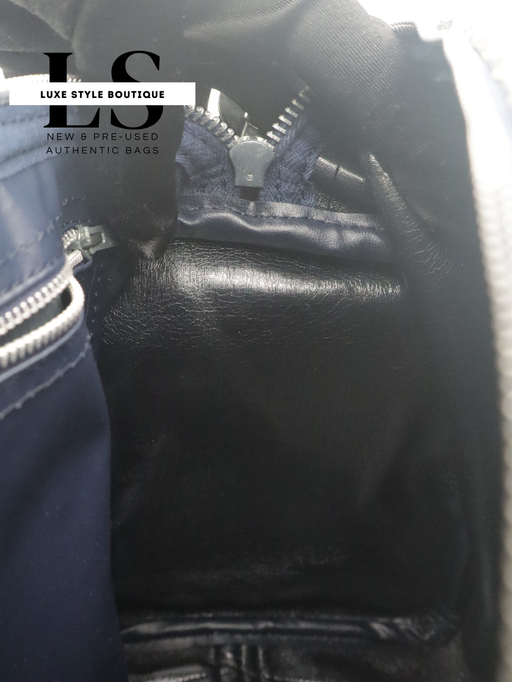 Dior Mini Trotter Boston Bag Navy Blue