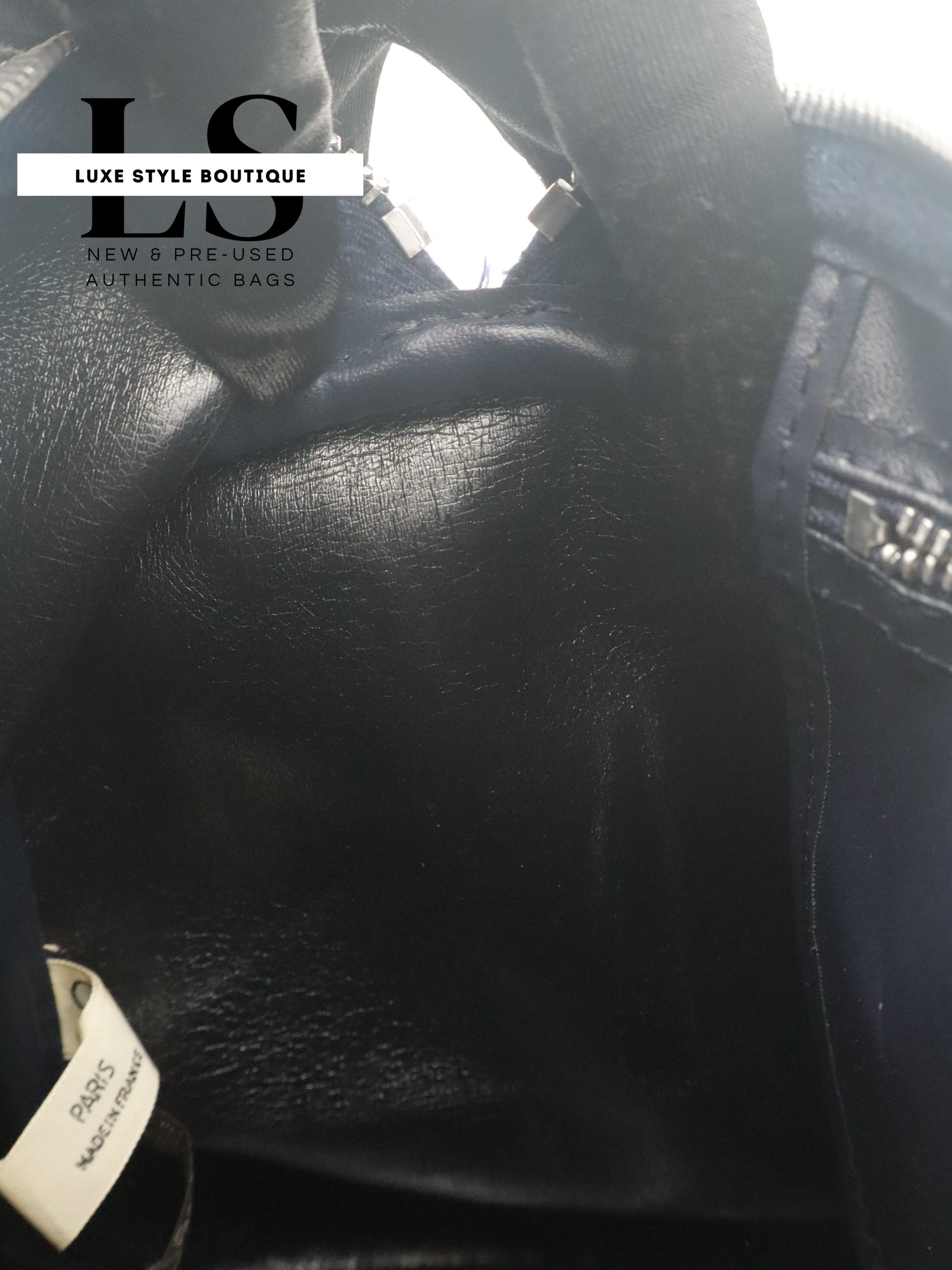 Dior Mini Trotter Boston Bag Navy Blue