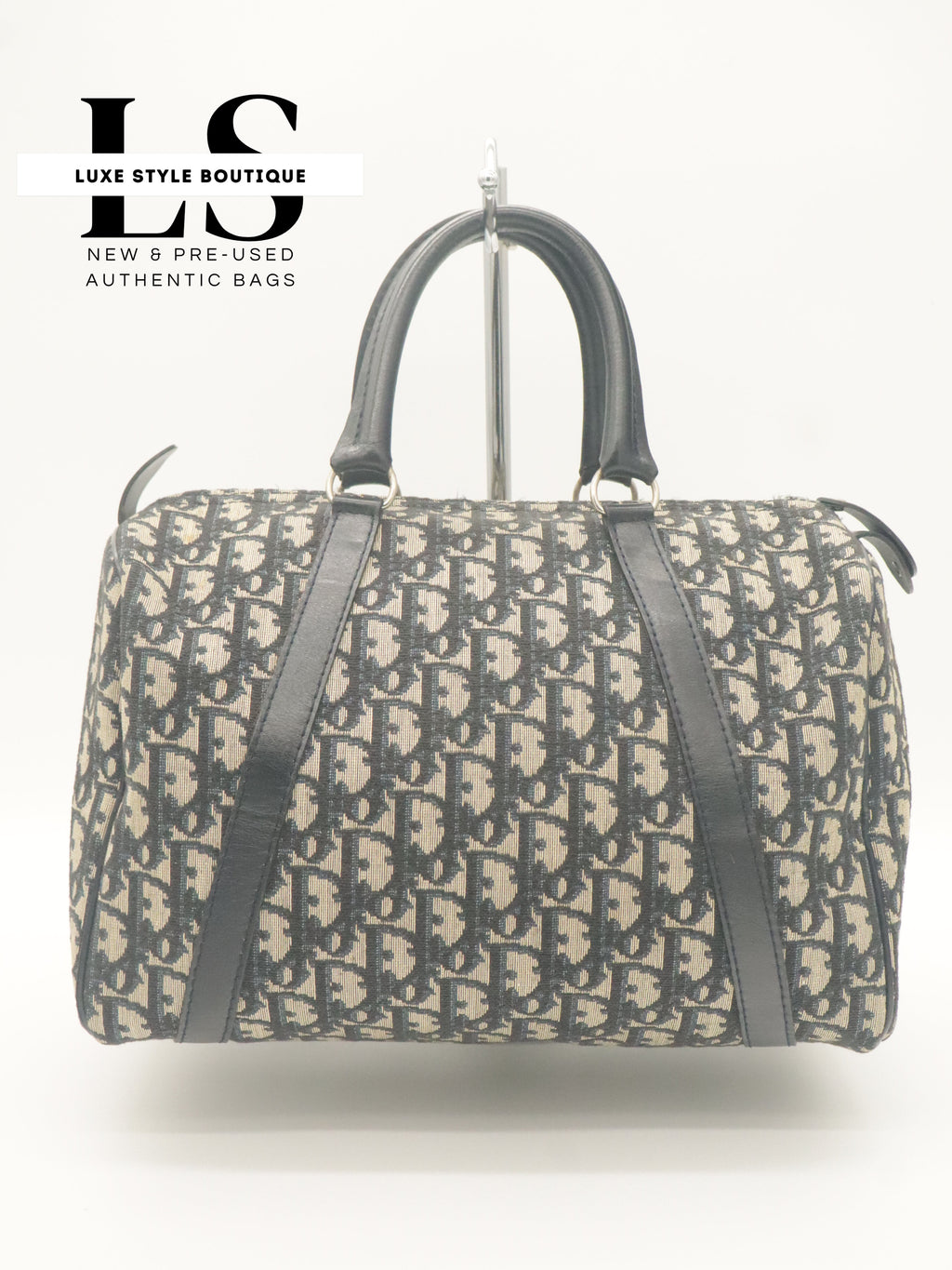 Dior Mini Trotter Boston Bag Navy Blue